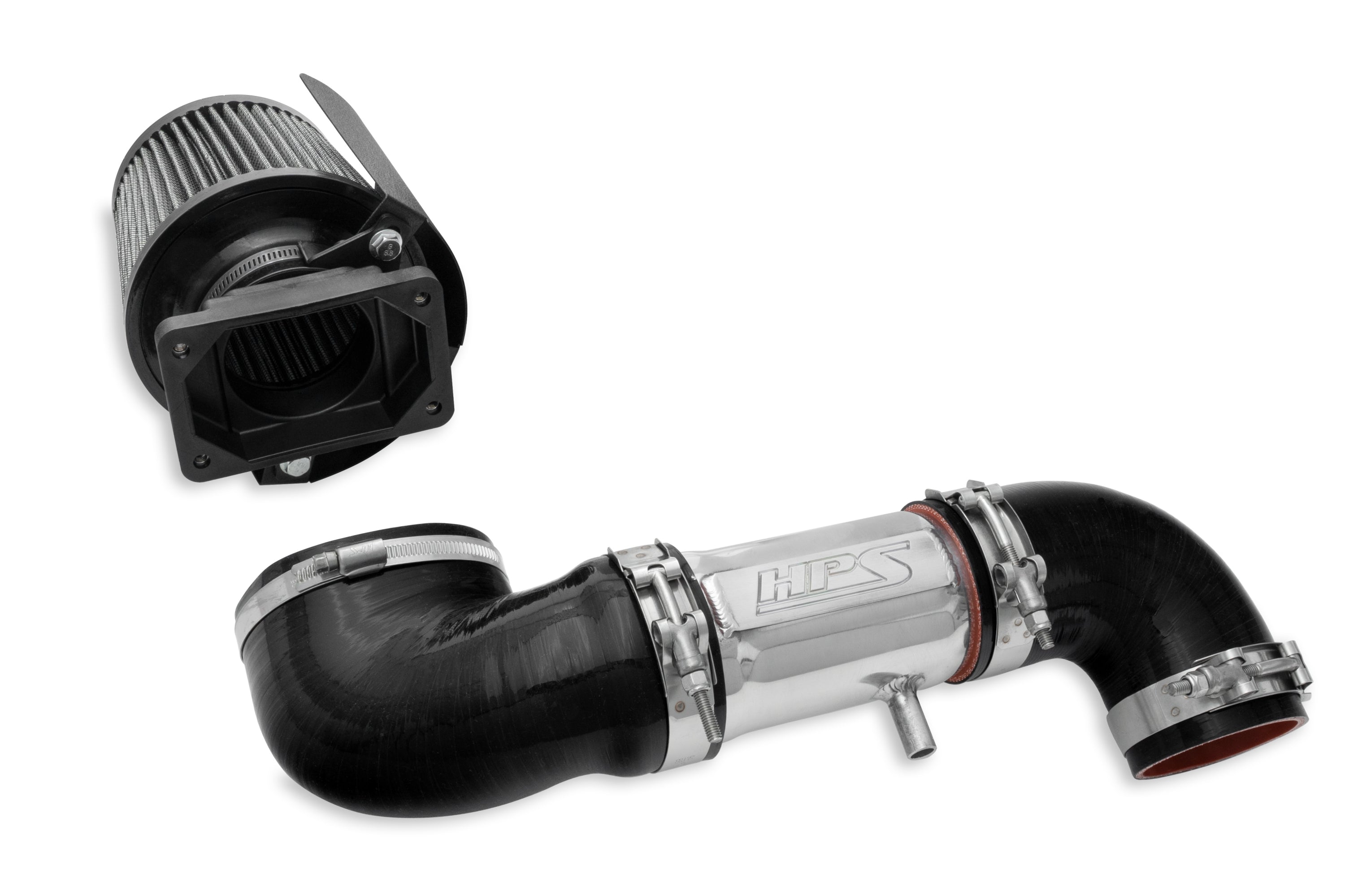 HPS Performance Air Intake Kit With Heat Shield 827-151P Polished - 827-151P