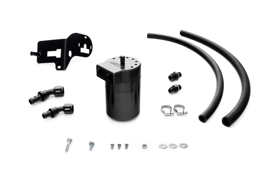 HPS Performance Oil Catch Can Kit 860-007WB, Black - 860-007WB