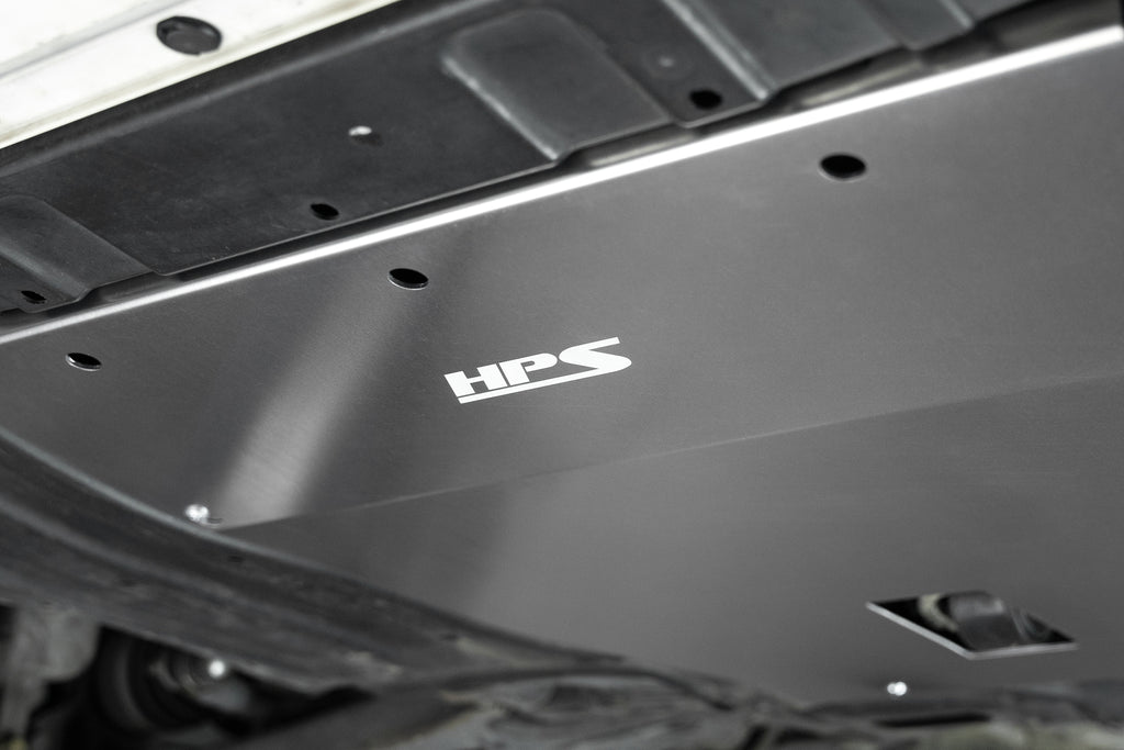 HPS Performance Aluminum Front Undertray Kit SP-105 Brushed - SP-105
