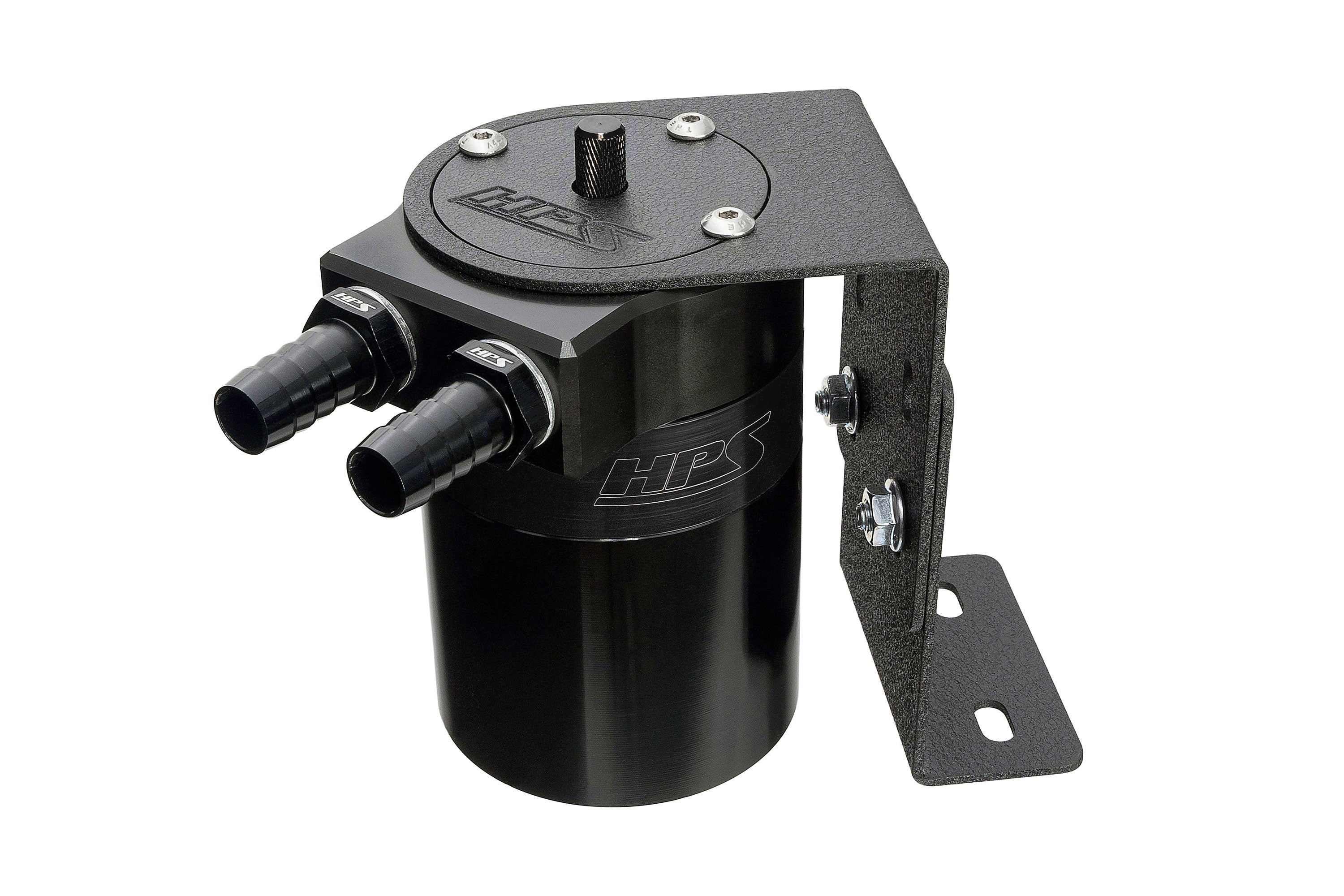 HPS Performance 5/8" Universal Oil Catch Can Kit 861-503WB Black - 861-503WB