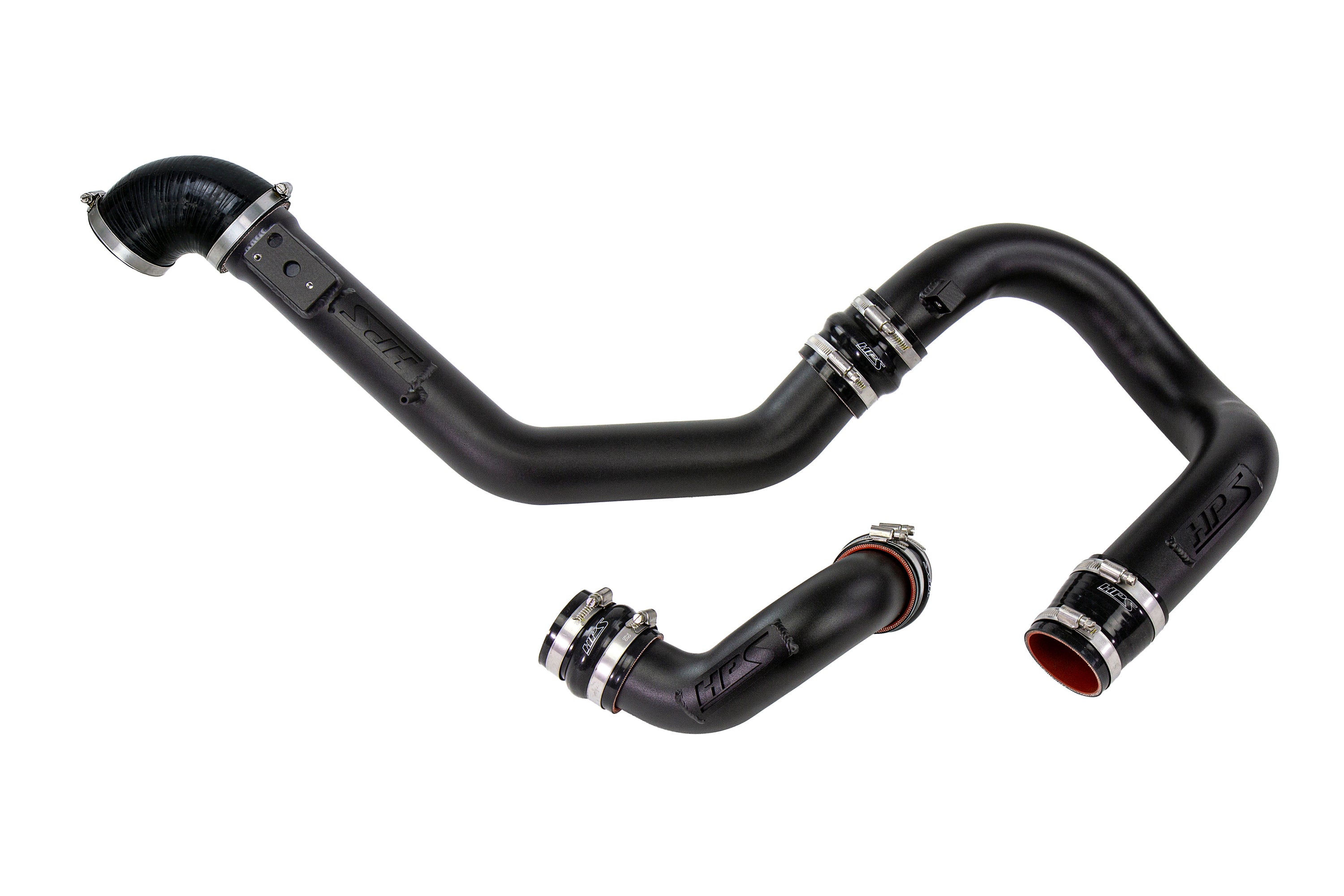 HPS Performance Hot and Cold Side Charge Pipe Kit 17-141WB Black - 17-141WB