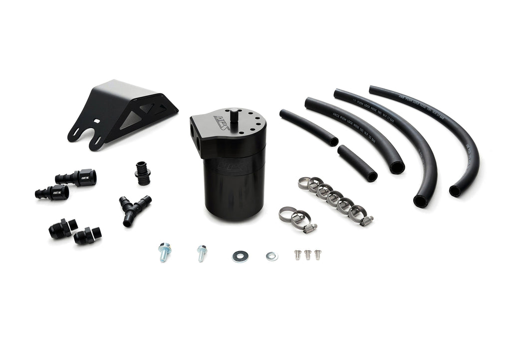 HPS Performance Oil Catch Can Kit 860-004WB, Black - 860-004WB