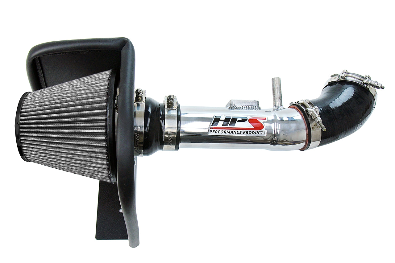 HPS Performance Air Intake Kit With Heat Shield 827-611P Polished - 827-611P