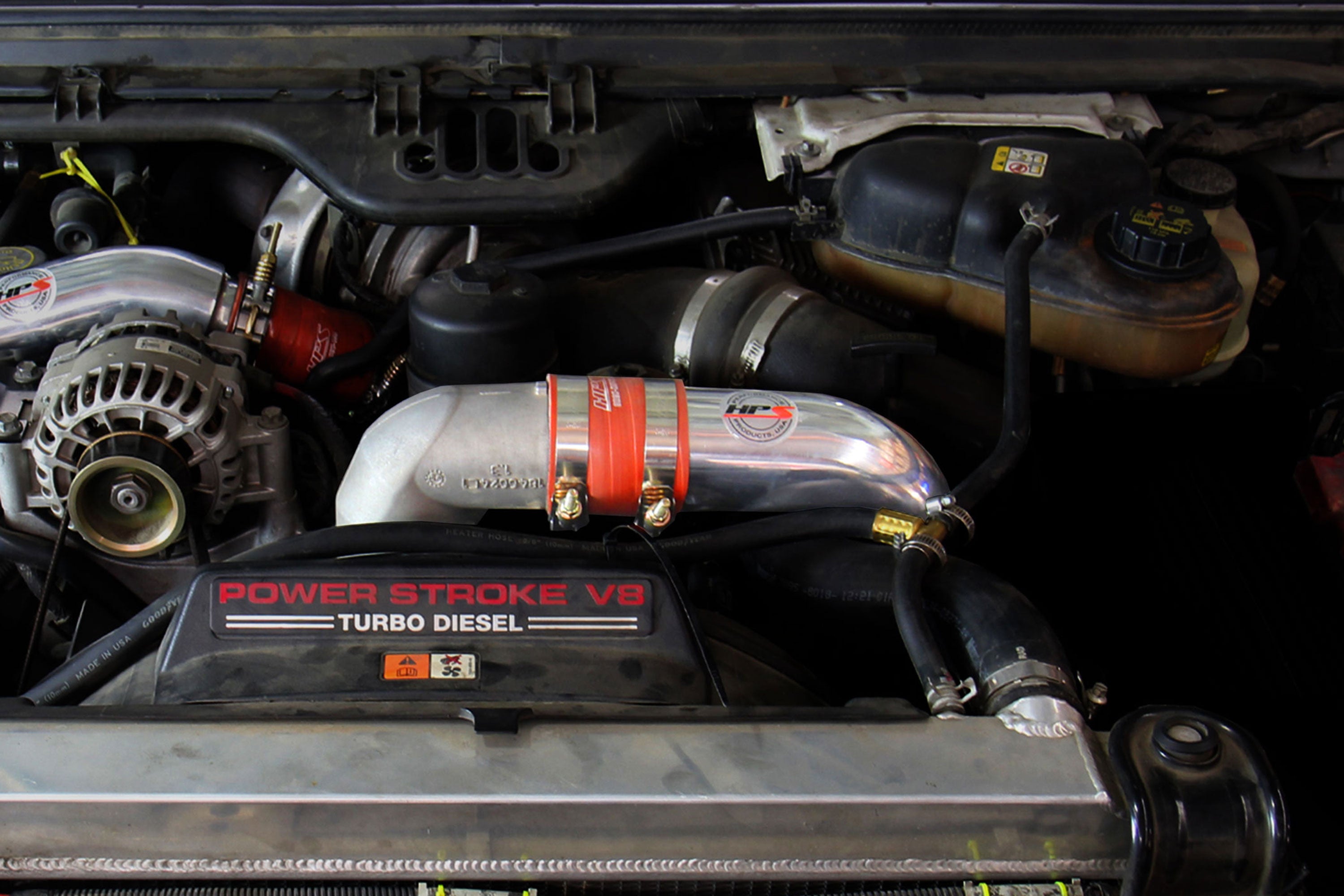 HPS Performance Cold Side Charge Pipe Kit with Orange Boots 17-142R Red - 17-172R