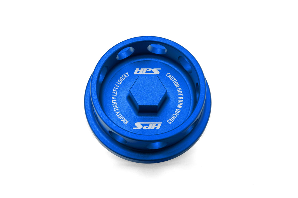 HPS Performance Anodized Billet Aluminum Engine Oil Cap 5269-104BL Blue - 5269-104BL