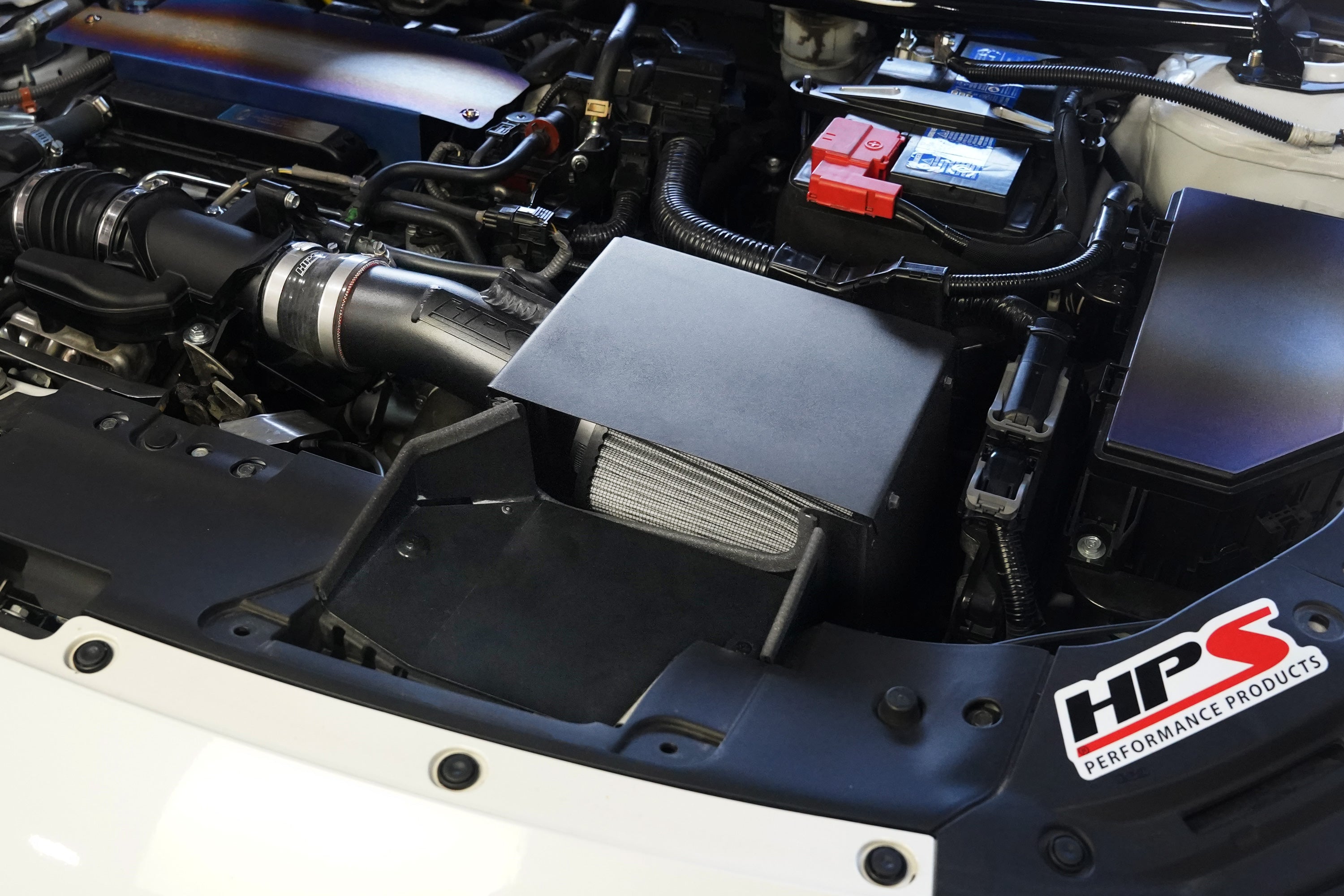 HPS Performance Air Intake Kit With Heat Shield 827-406R Red - 827-406R