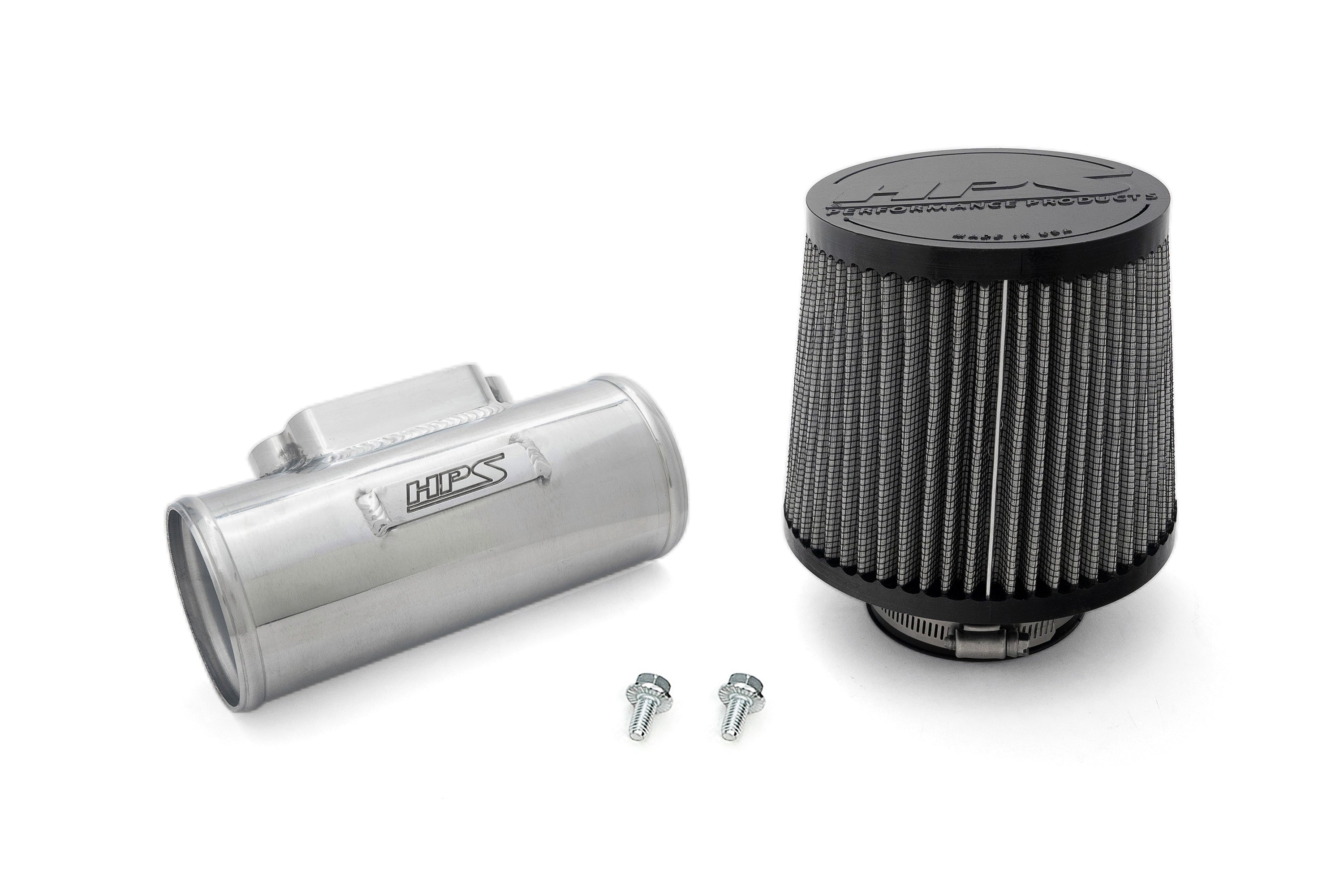 HPS Performance Hps 3" Aluminum Maf Housing Adapter Tube With 6.5" Air Filter For Toyota Lexus 2 Jz 1 Mz 1 Uz Maft 1602 Polished - MAFT-1602