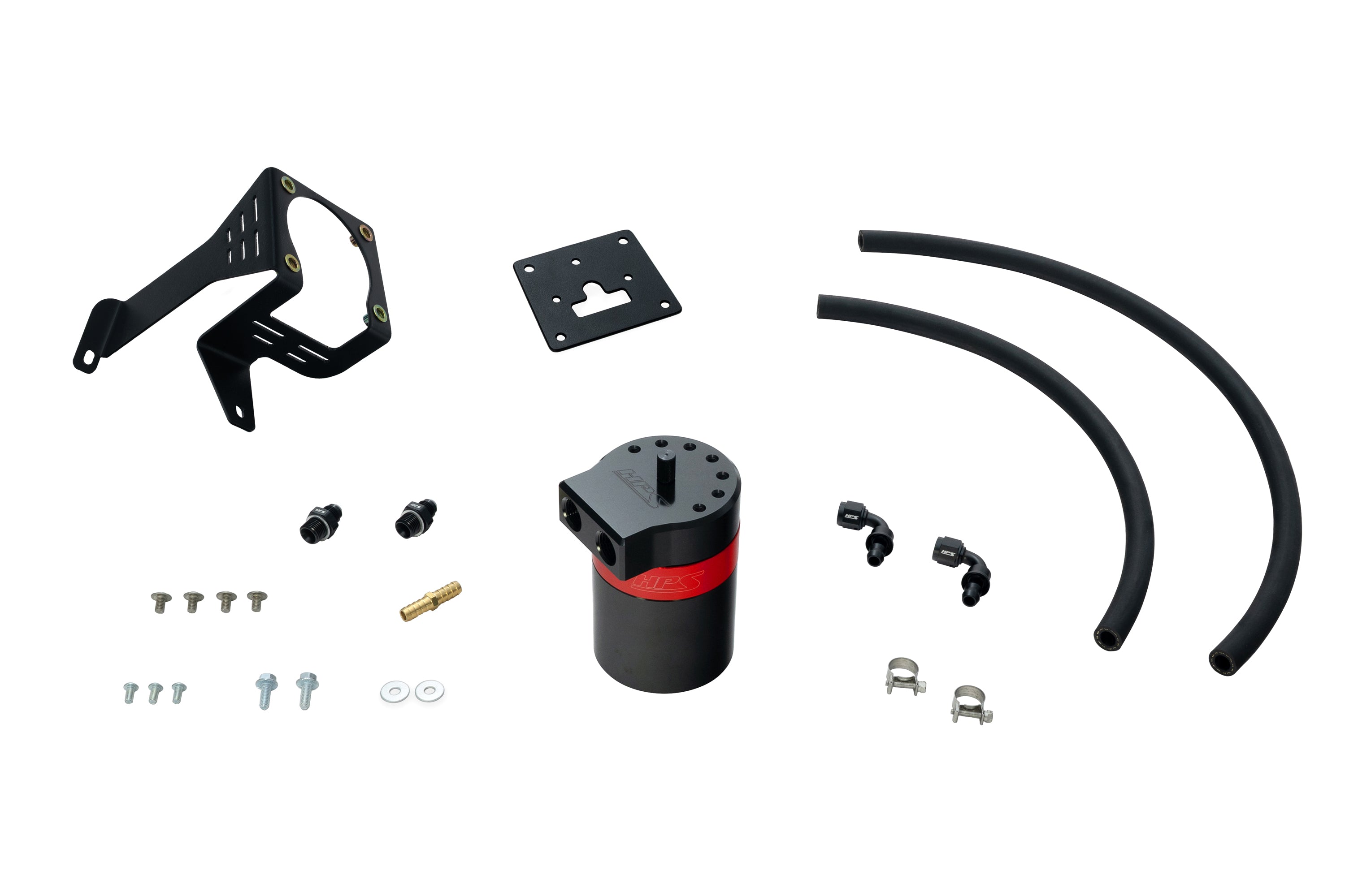 HPS Performance Oil Catch Can Kit 860-027 Red - 860-027