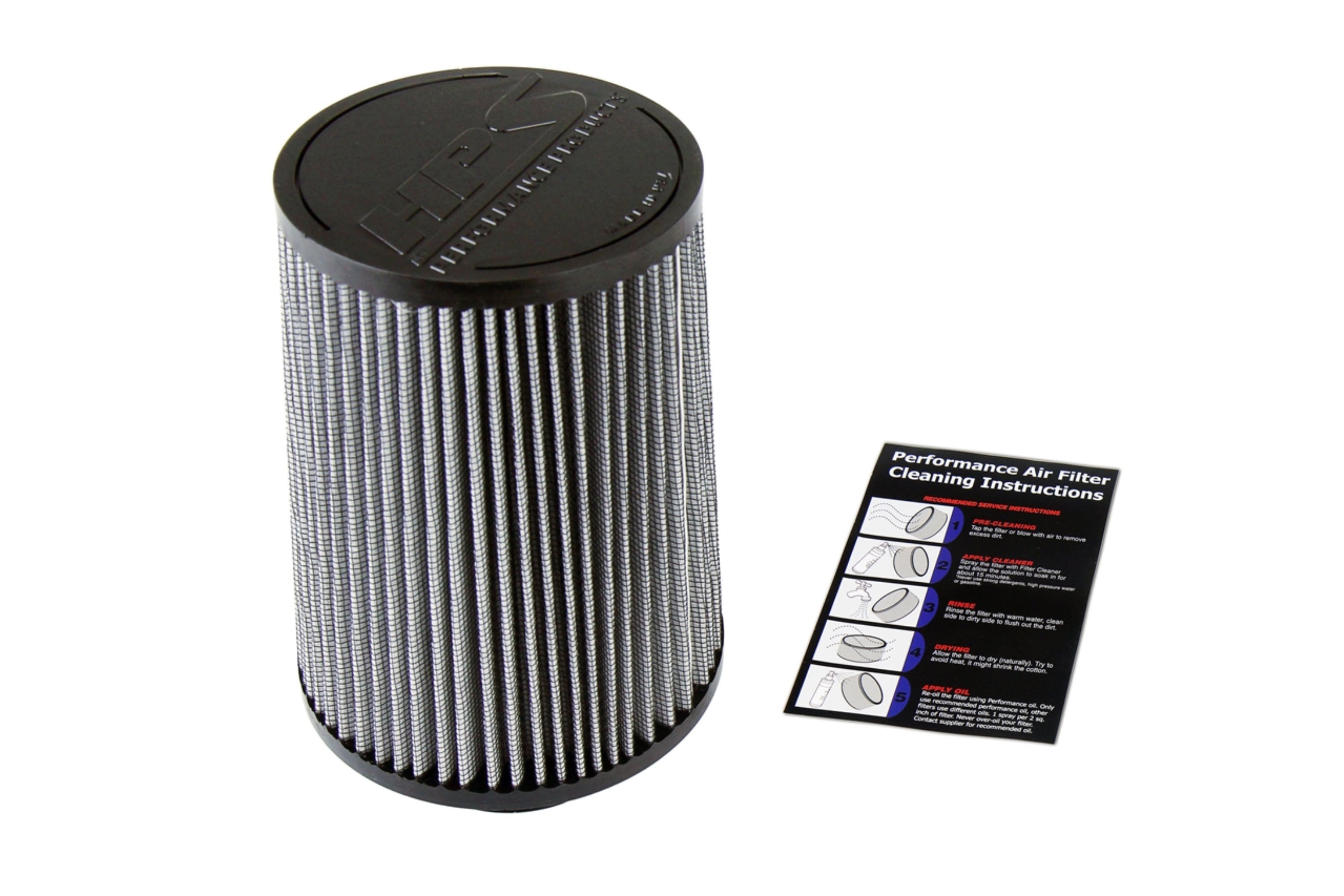 HPS Performance Air Filter 3" ID, 8" Element Length, 9-1/2" Overall Length, HPS-4297
