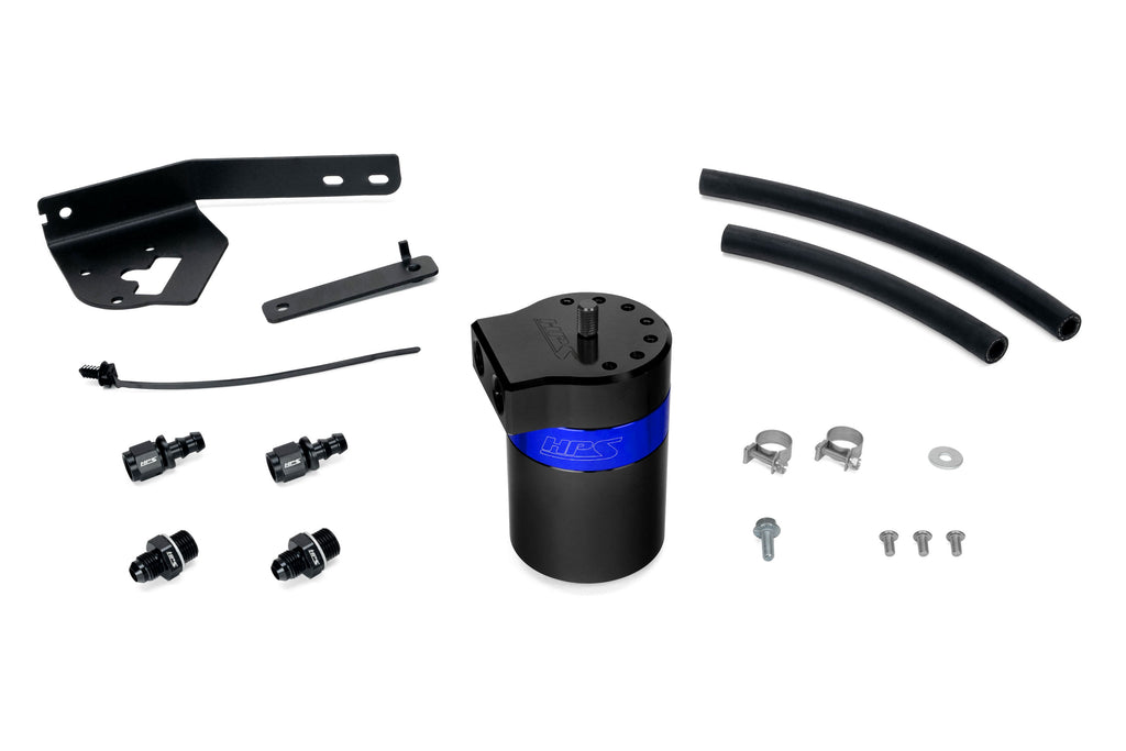 HPS Performance Oil Catch Can Kit 860-031BL Blue - 860-031BL
