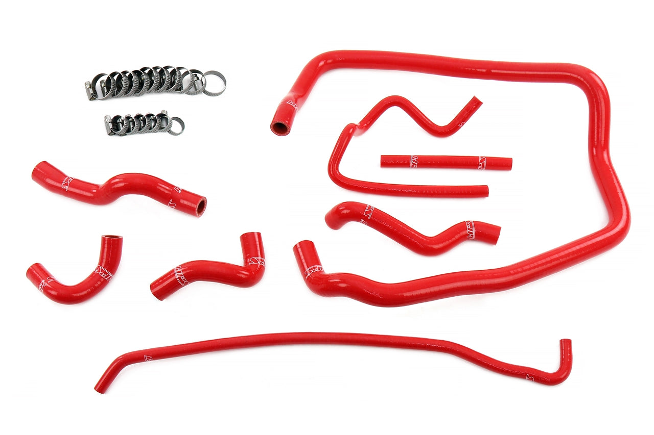 HPS Performance Hps Silicone Heater, Throttle Body, And Expansion Tank Coolant Hose Kit 57 2138 Red Red - 57-2138-RED