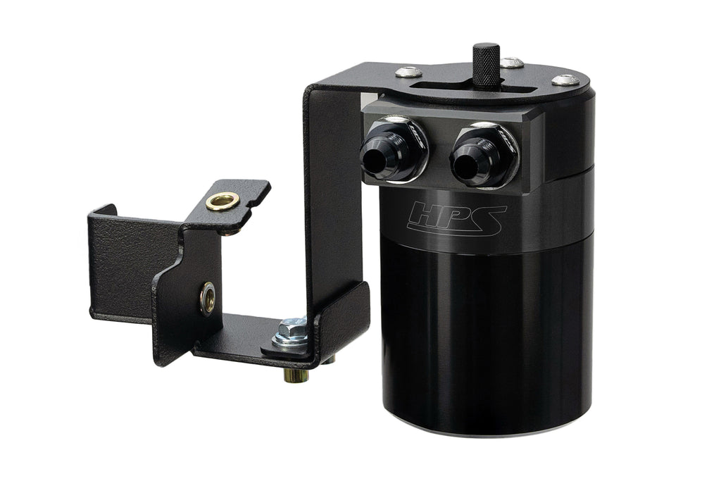 HPS Performance Oil Catch Can Kit 860-012WB, Black - 860-012WB