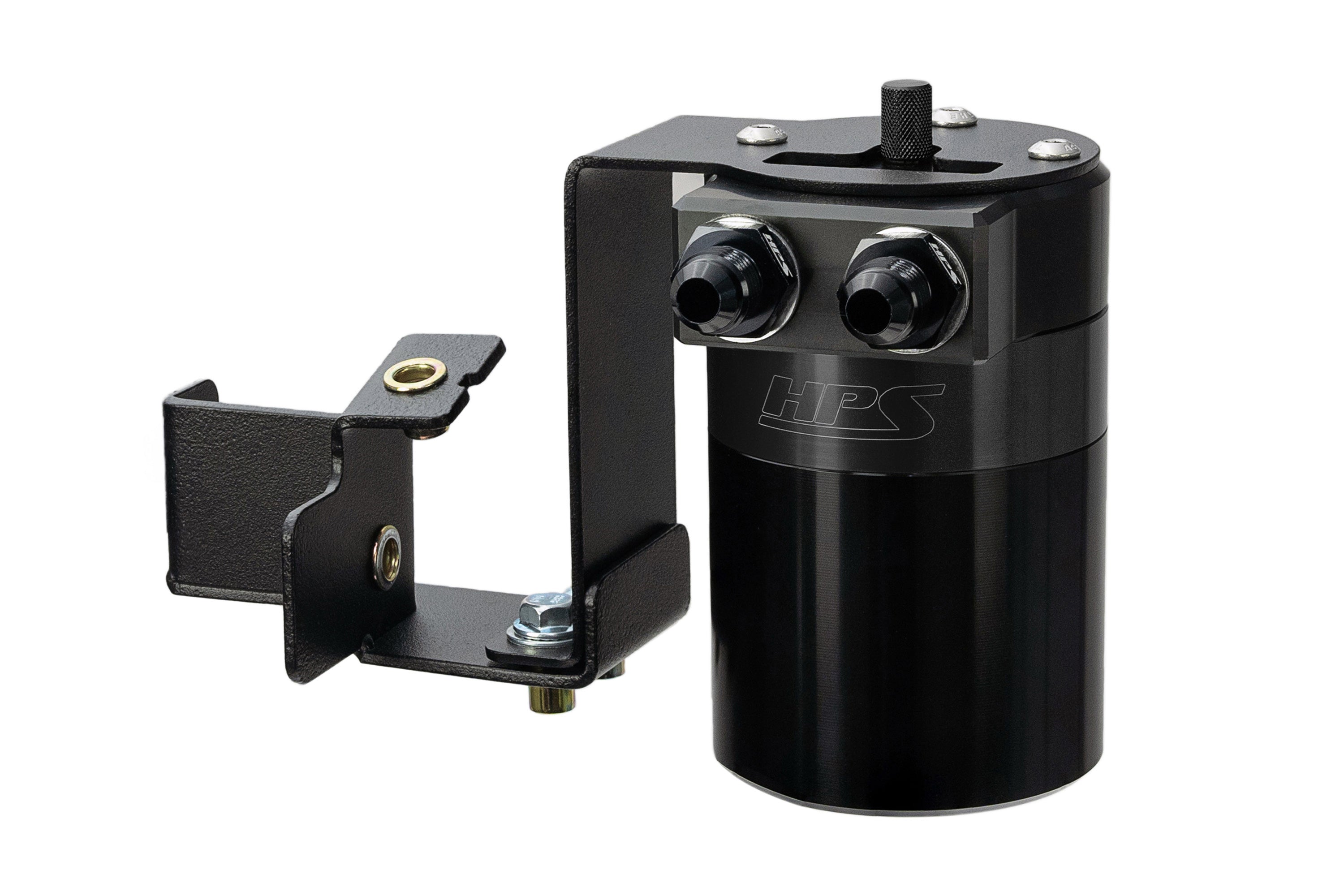HPS Performance Oil Catch Can Kit 860-012WB, Black - 860-012WB