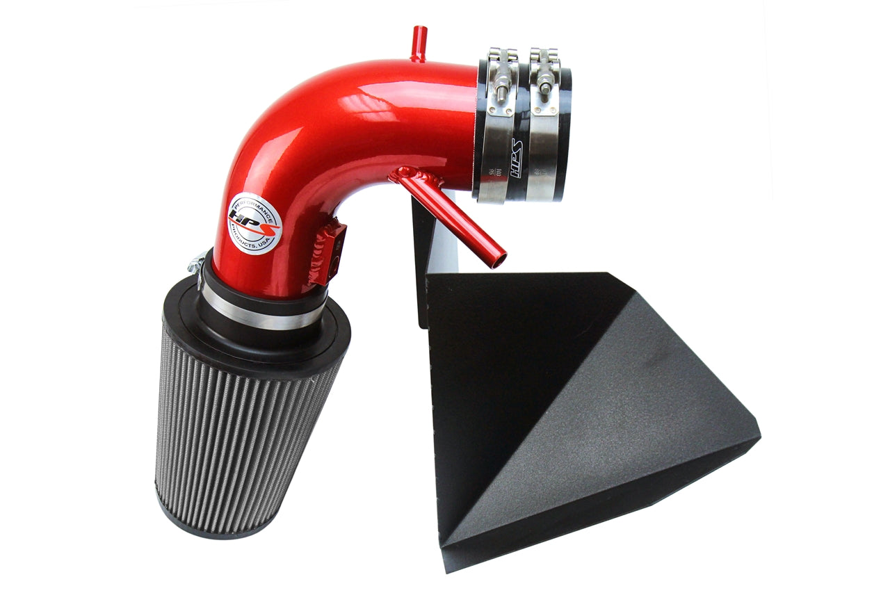 HPS Performance Air Intake Kit With Heat Shield 827-525R Red - 827-525R