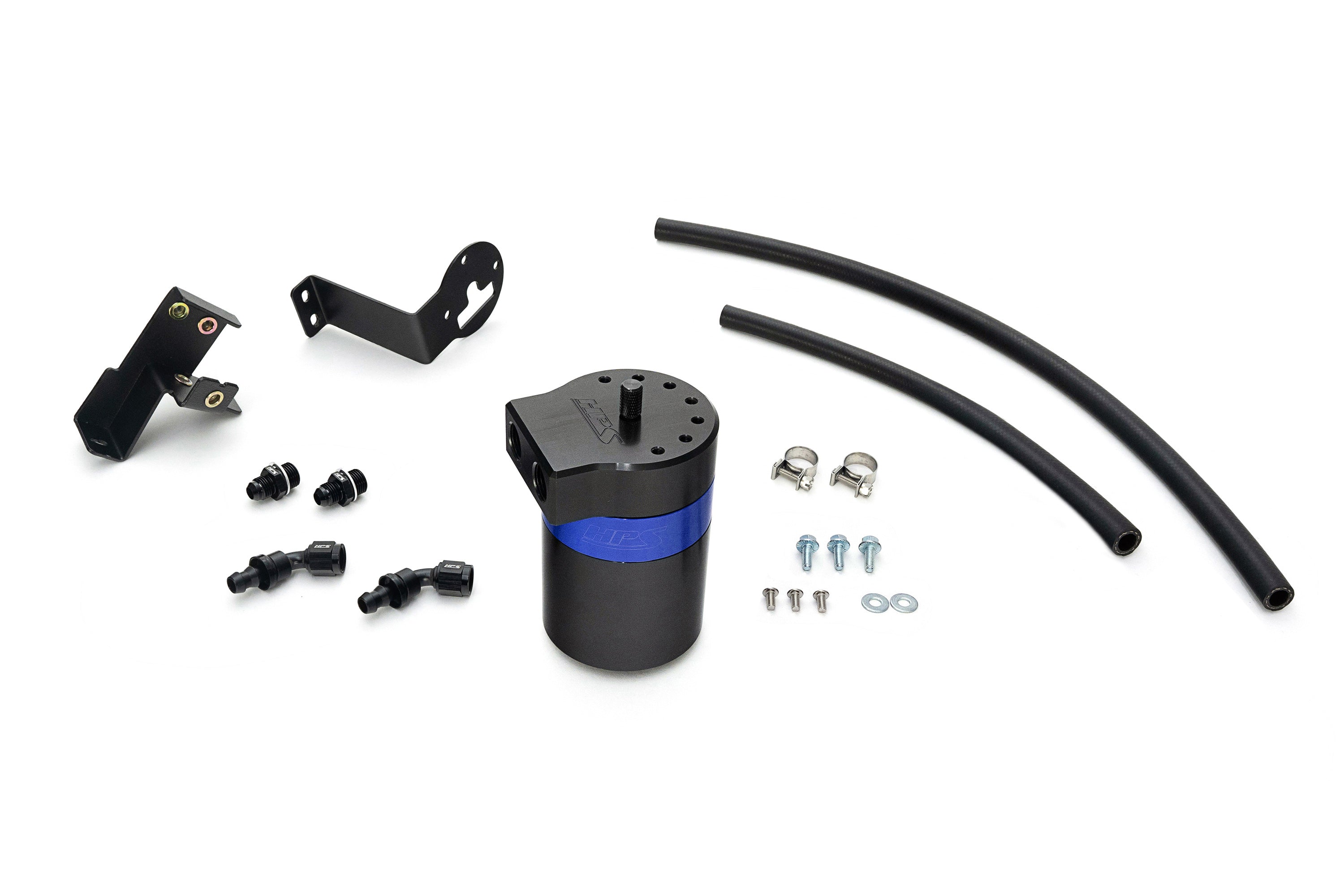 HPS Performance Oil Catch Can Kit 860-012BL, Blue - 860-012BL