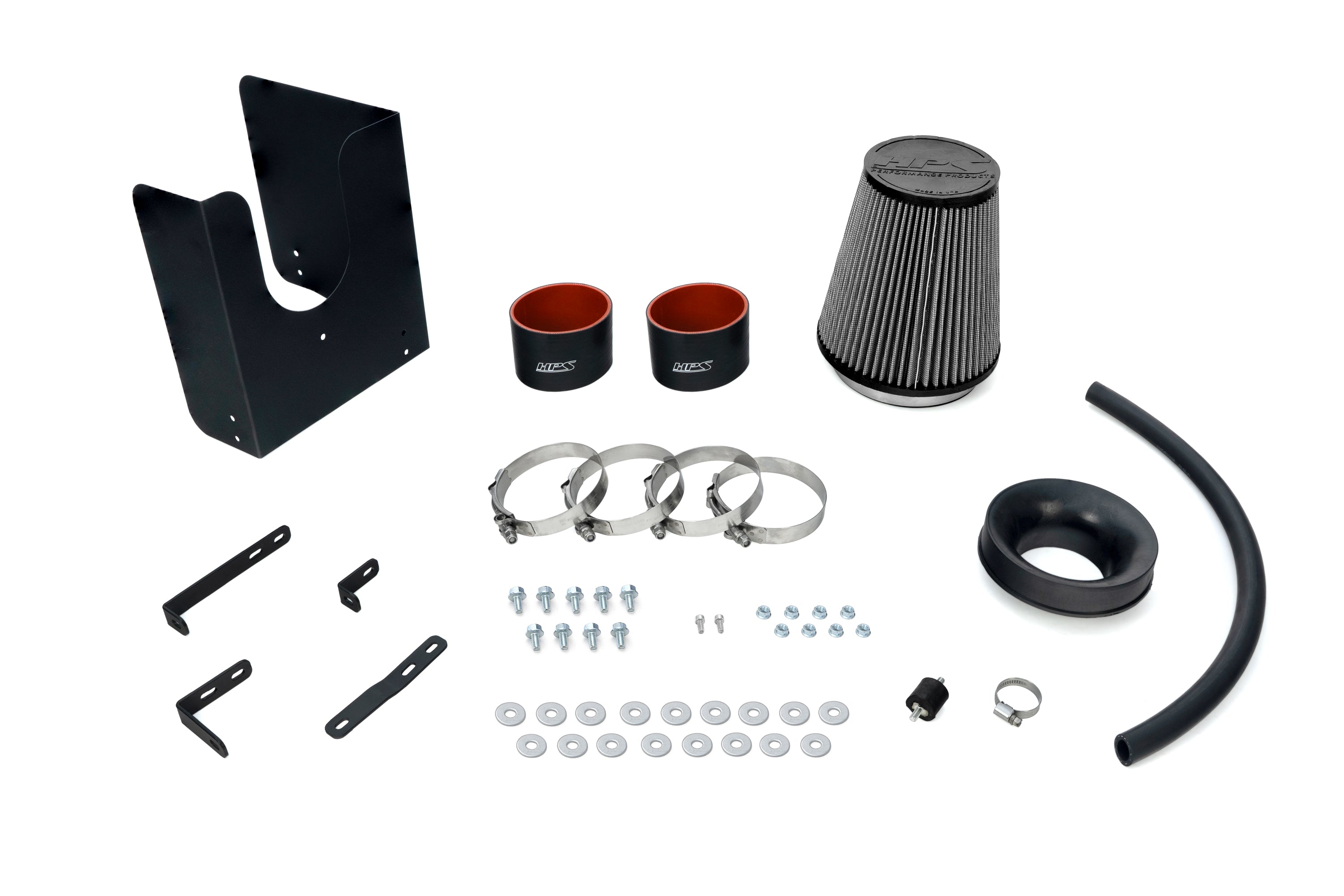 HPS Performance Air Intake Kit With Heat Shield 827-629WB Black - 827-629WB