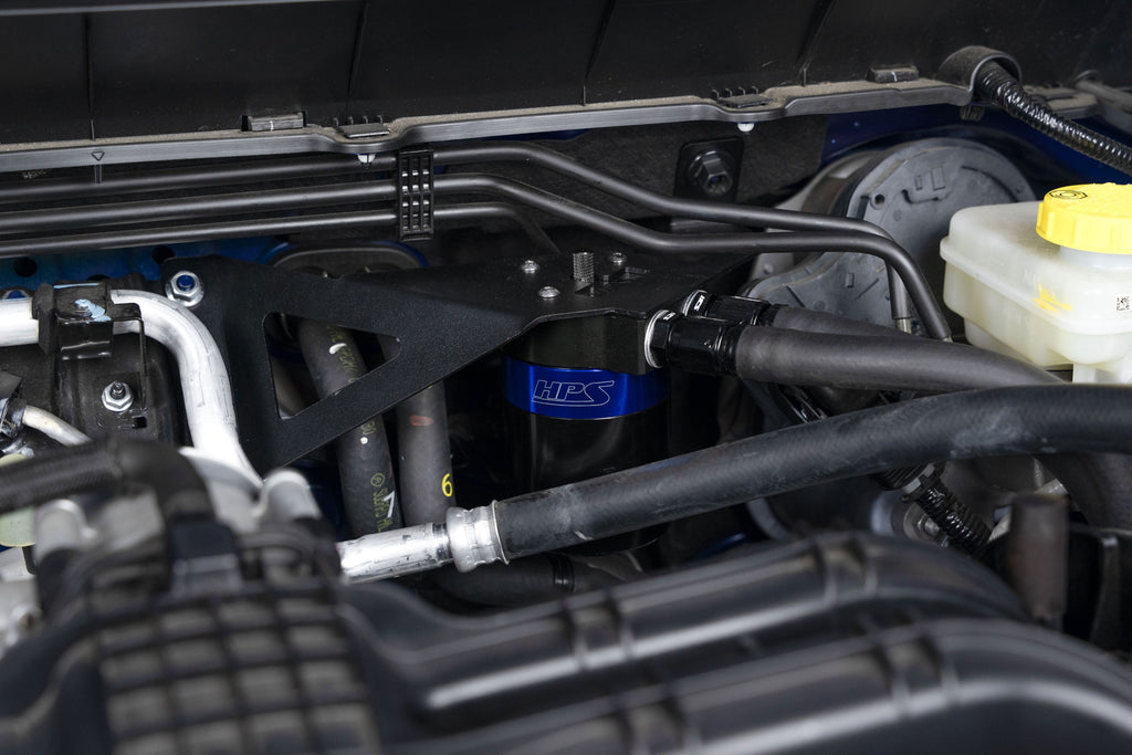 HPS Performance Oil Catch Can Kit 860-029BL Blue - 860-029BL