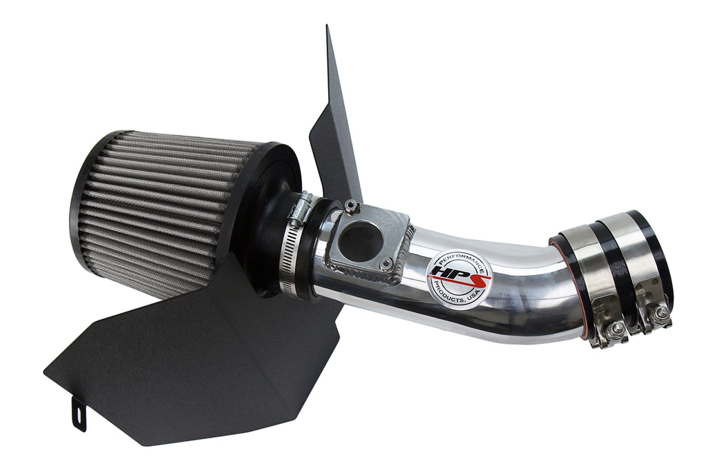 HPS Performance Air Intake Kit With Heat Shield 827-606P Polished - 827-606P