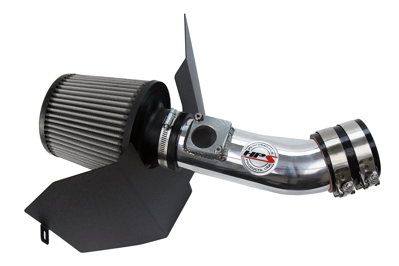 HPS Performance Air Intake Kit With Heat Shield 827-606P Polished - 827-606P