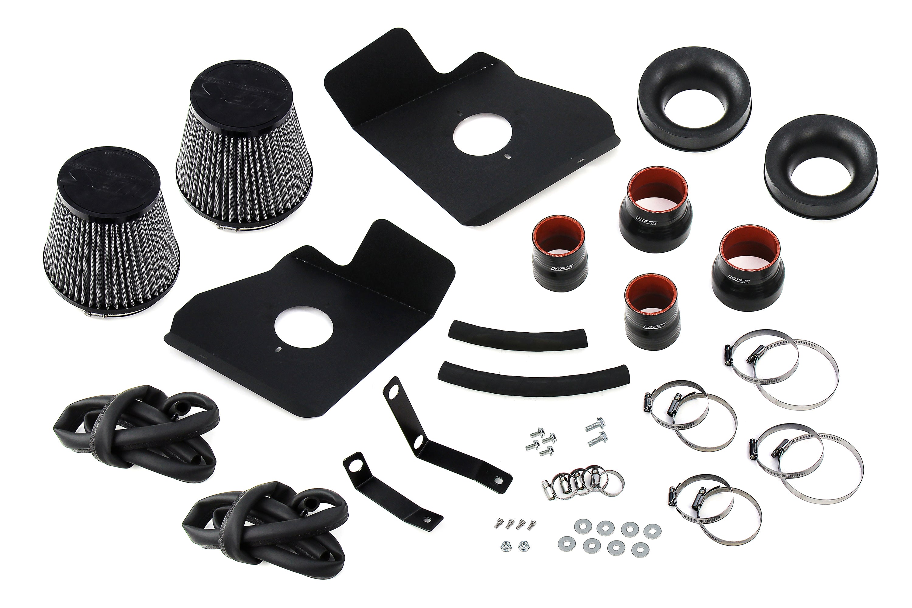 HPS Performance Air Intake Kit With Heat Shield 827-726R Red - 827-726R
