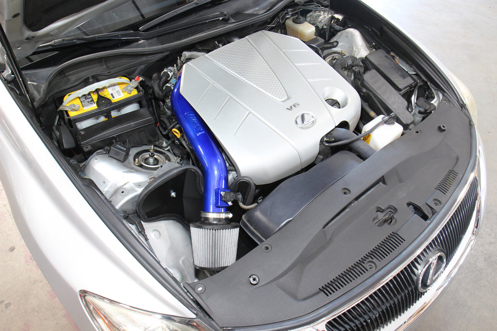 HPS Performance Air Intake Kit With Heat Shield 827-720BL Blue - 827-720BL