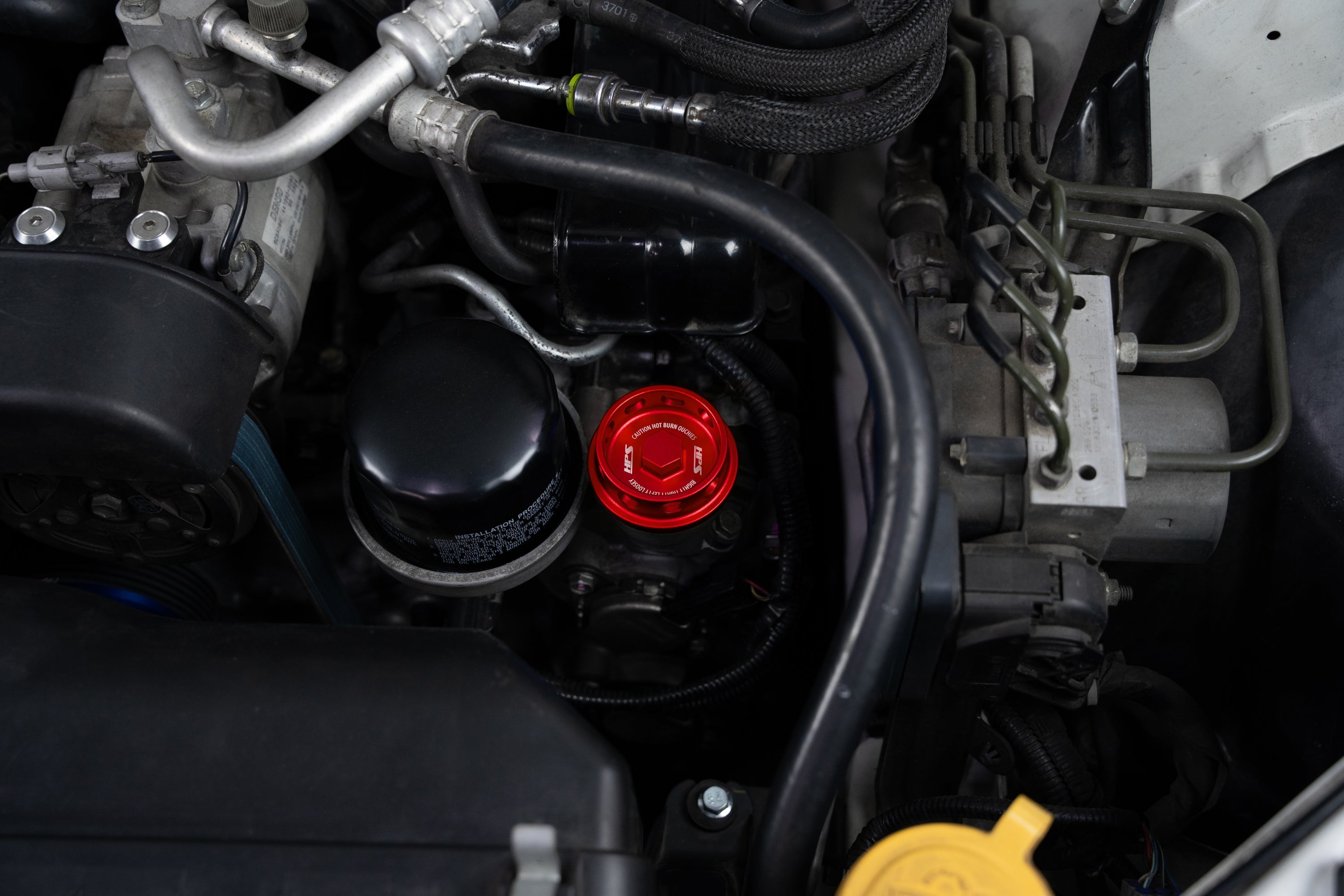 HPS Performance Anodized Billet Aluminum Engine Oil Cap 5269-106R Red - 5269-106R