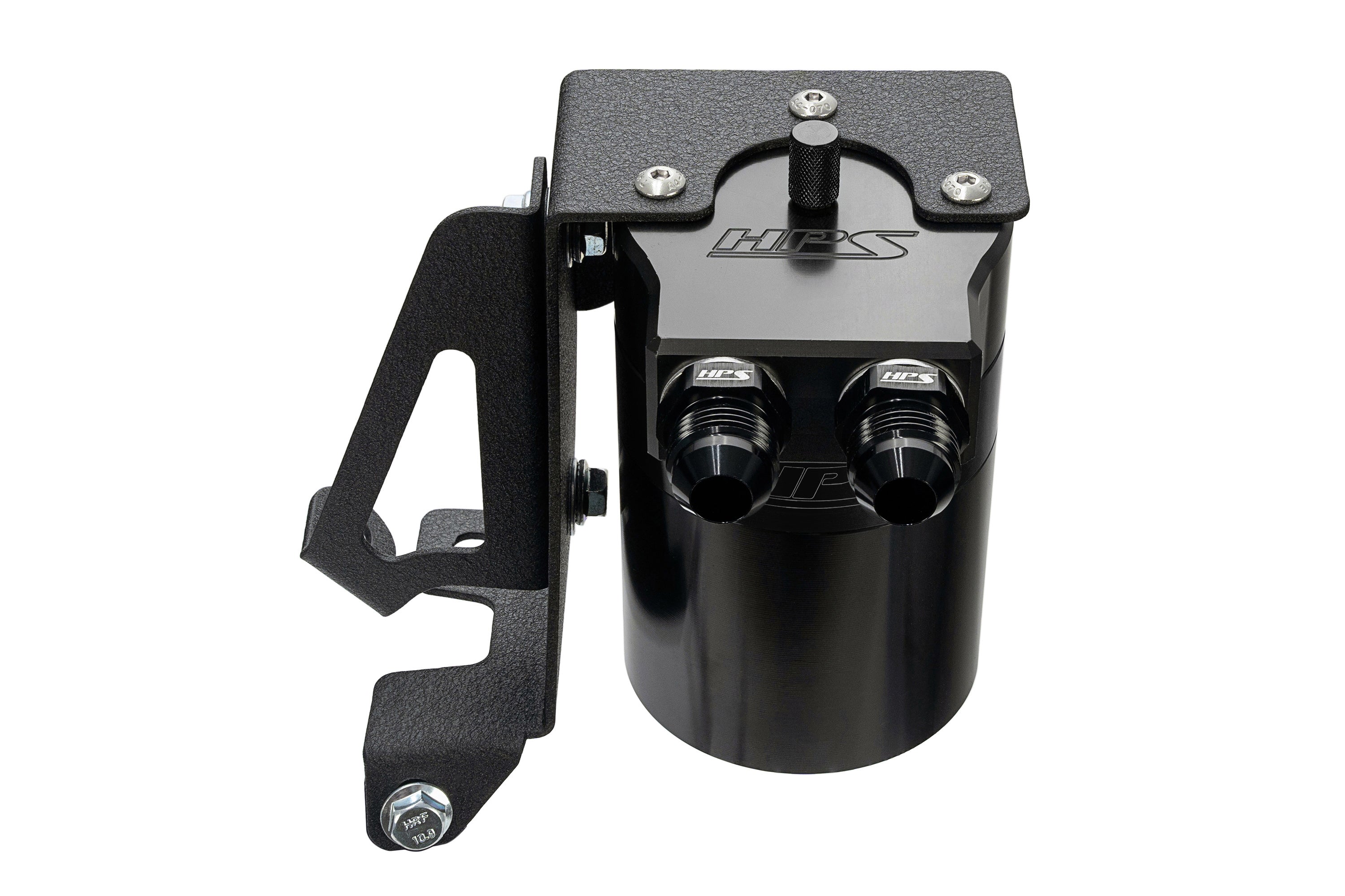 HPS Performance Oil Catch Can Kit 860-005WB, Black - 860-005WB