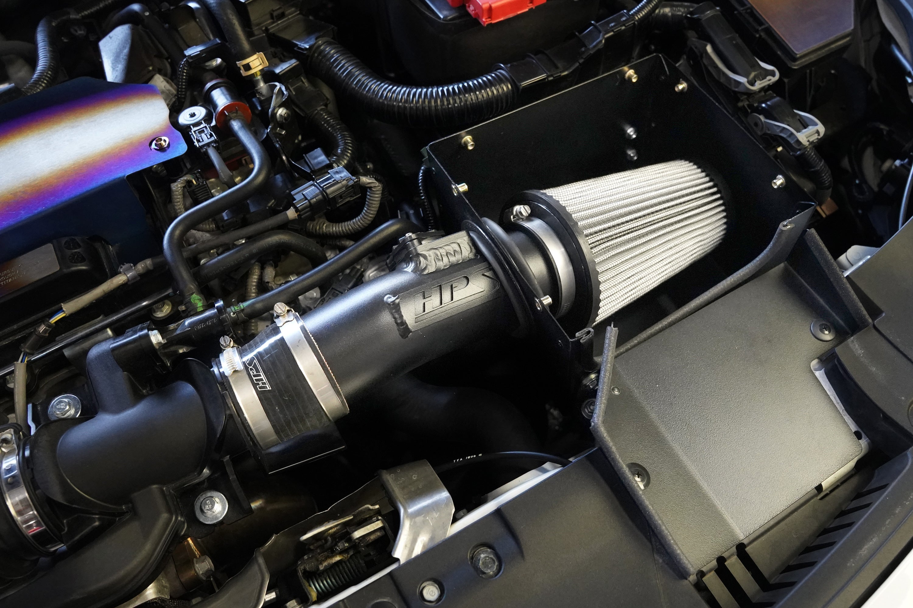 HPS Performance Air Intake Kit With Heat Shield 827-406R Red - 827-406R