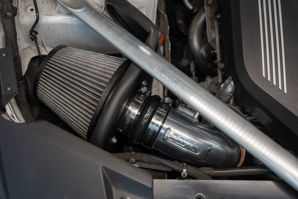 HPS Performance Air Intake Kit With Heat Shield 827-702WB Black - 827-702WB