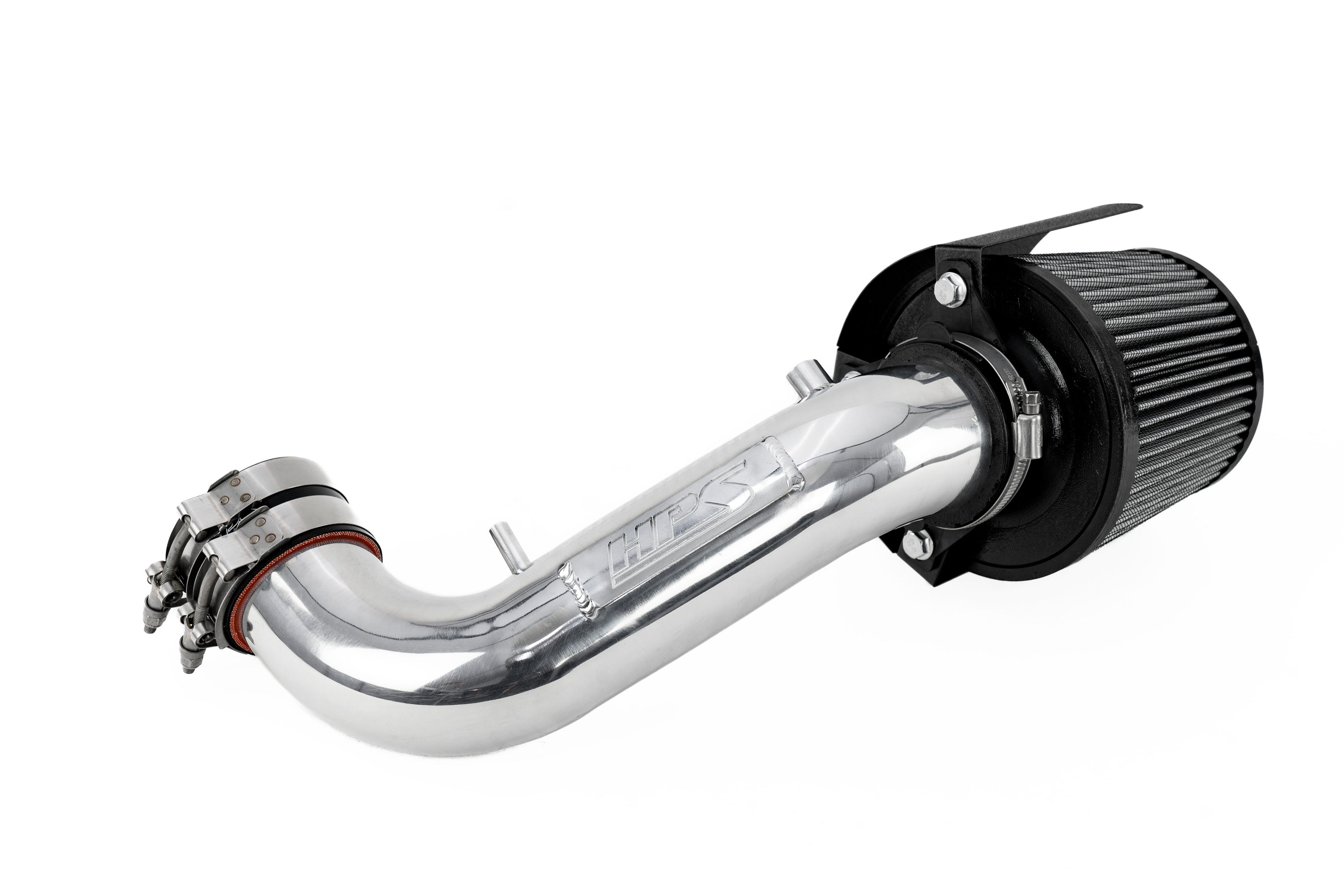 HPS Performance Air Intake Kit With Heat Shield 827-724P Polished - 827-724P