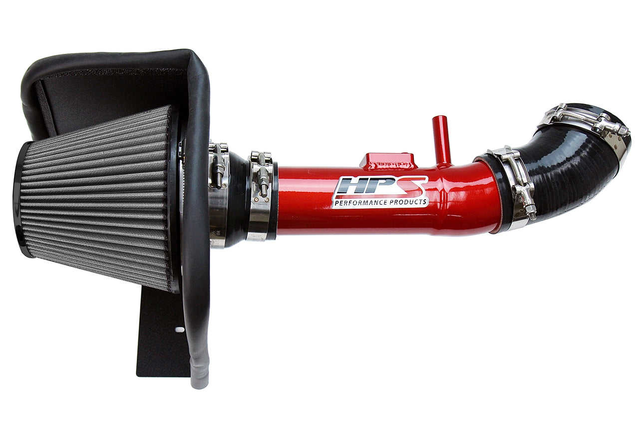 HPS Performance Air Intake Kit With Heat Shield 827-611R Red - 827-611R
