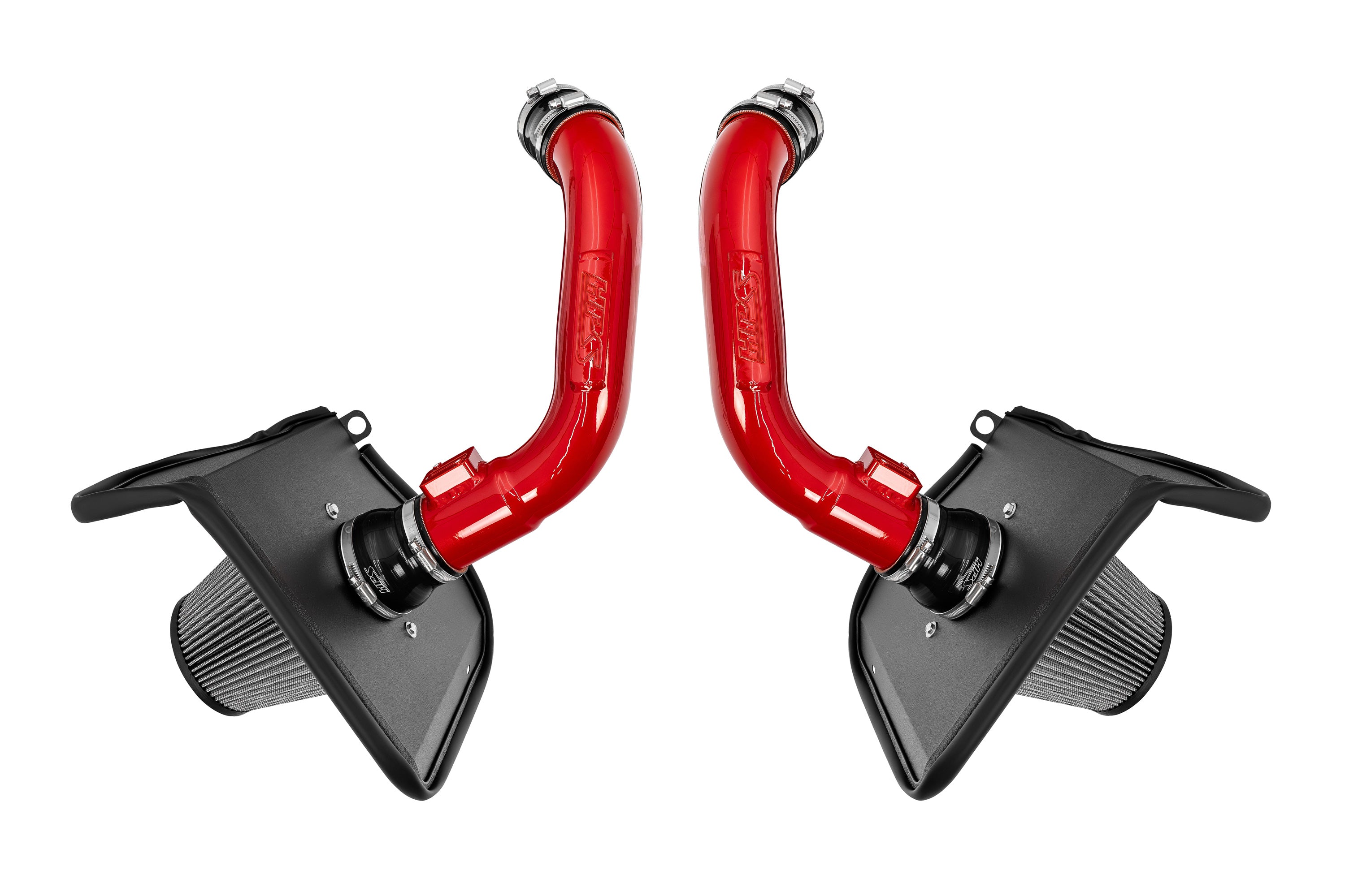 HPS Performance Air Intake Kit With Heat Shield 827-726R Red - 827-726R
