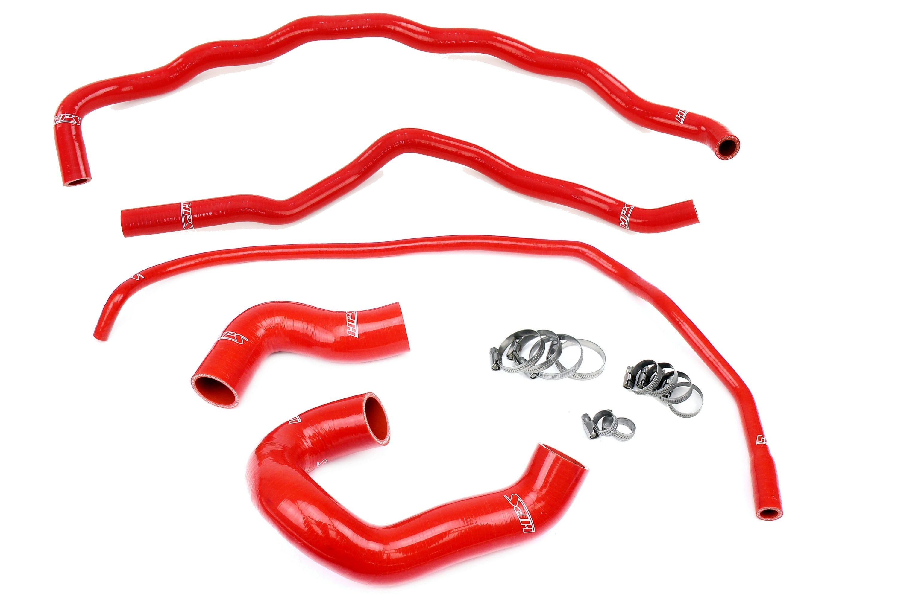 HPS Performance Hps Silicone Radiator And Heater Coolant Hose Kit 57 1860 Red Red - 57-1860-RED