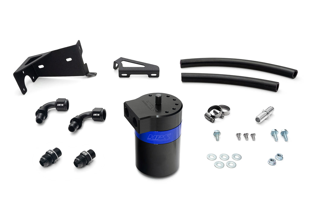 HPS Performance Oil Catch Can Kit 860-005BL, Blue - 860-005BL