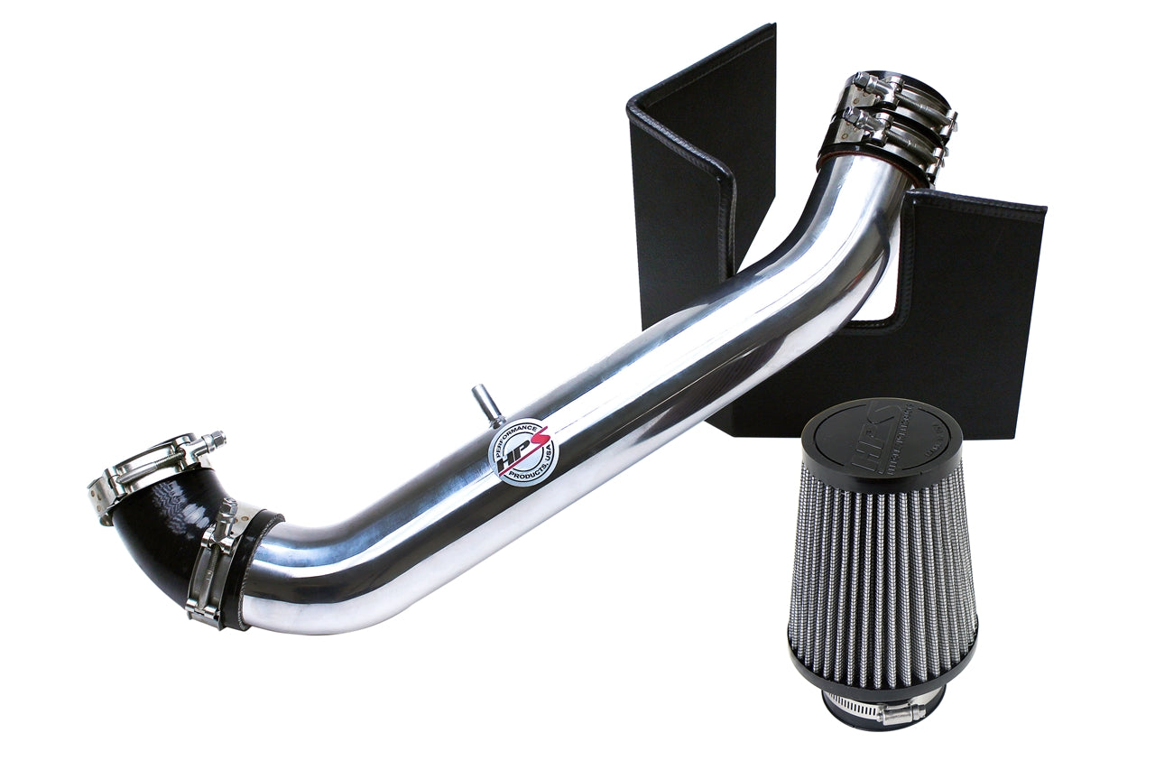 HPS Performance Air Intake Kit With Heat Shield 827-537P Polished - 827-537P