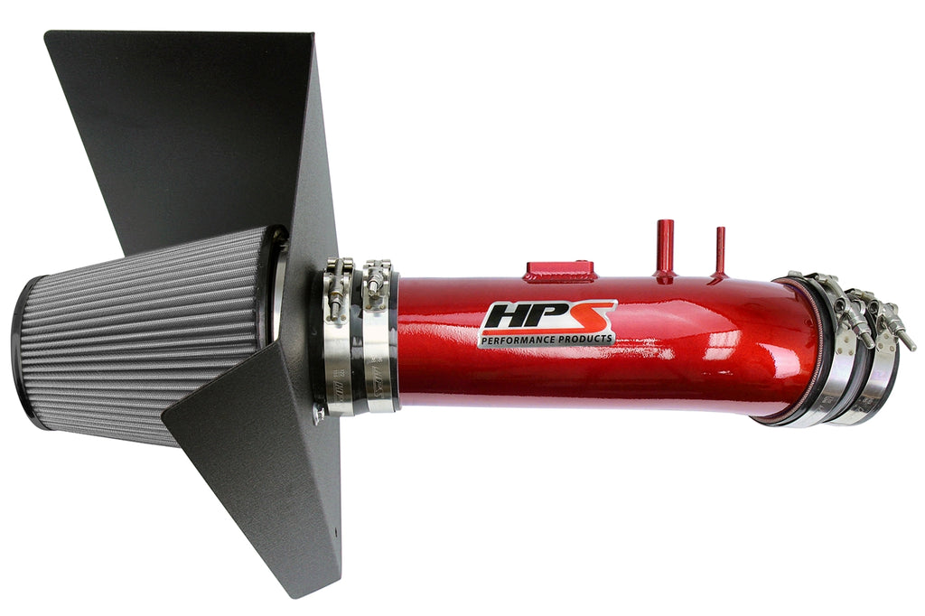 HPS Performance Air Intake Kit With Heat Shield 827-630R Red - 827-630R