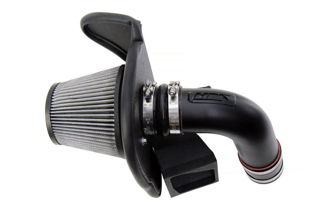 HPS Performance Air Intake Kit With Heat Shield 827-702WB Black - 827-702WB