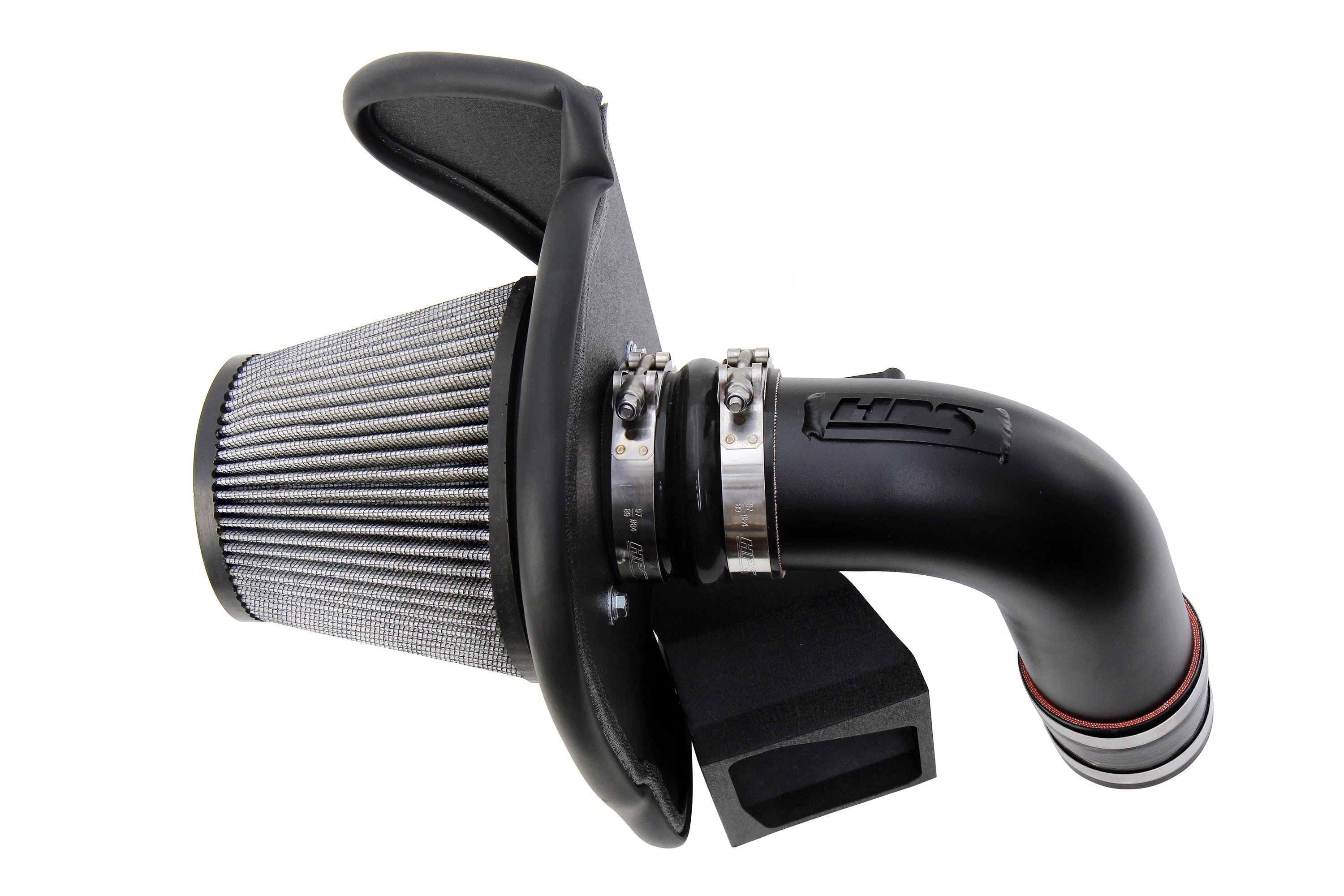 HPS Performance Air Intake Kit With Heat Shield 827-702WB Black - 827-702WB
