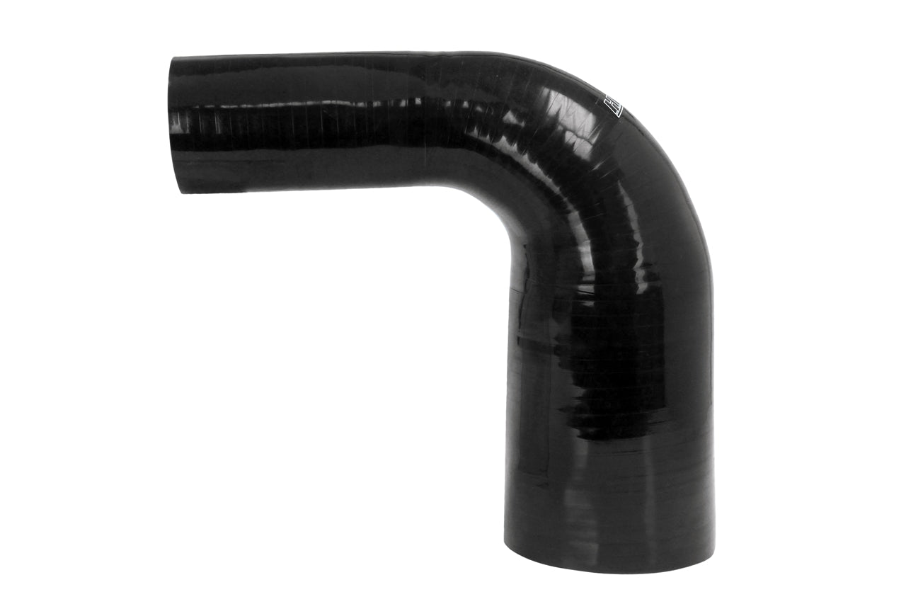 HPS Performance Hps Silicone Elbow Reducing Coupler 90 Degree, 2 3/8"   2 3/4" Id, 5" Legs Htser90 238 275 Blk Black - HTSER90-238-275-BLK