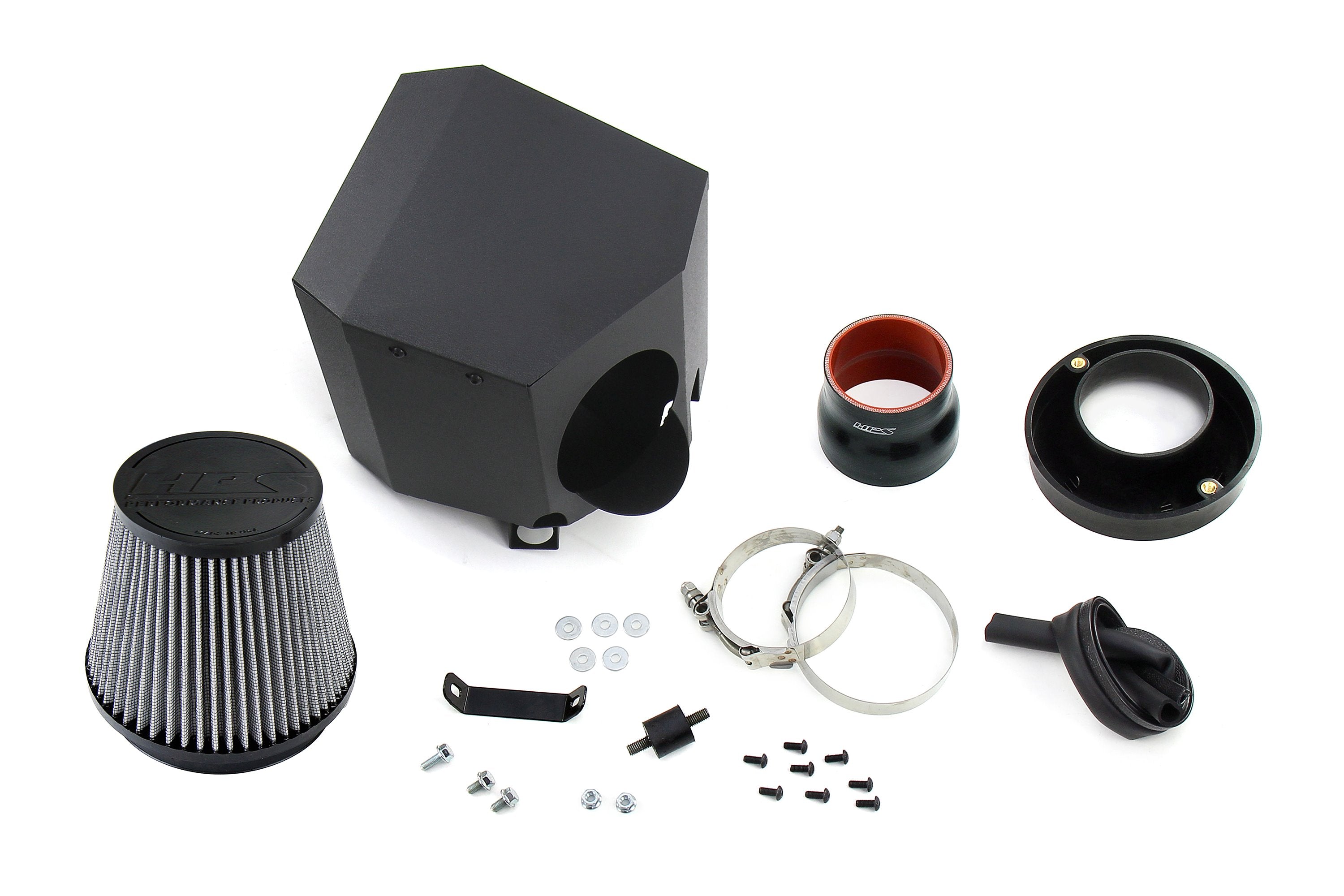 HPS Performance Air Intake Kit With Heat Shield 827-699WB Black - 827-699WB