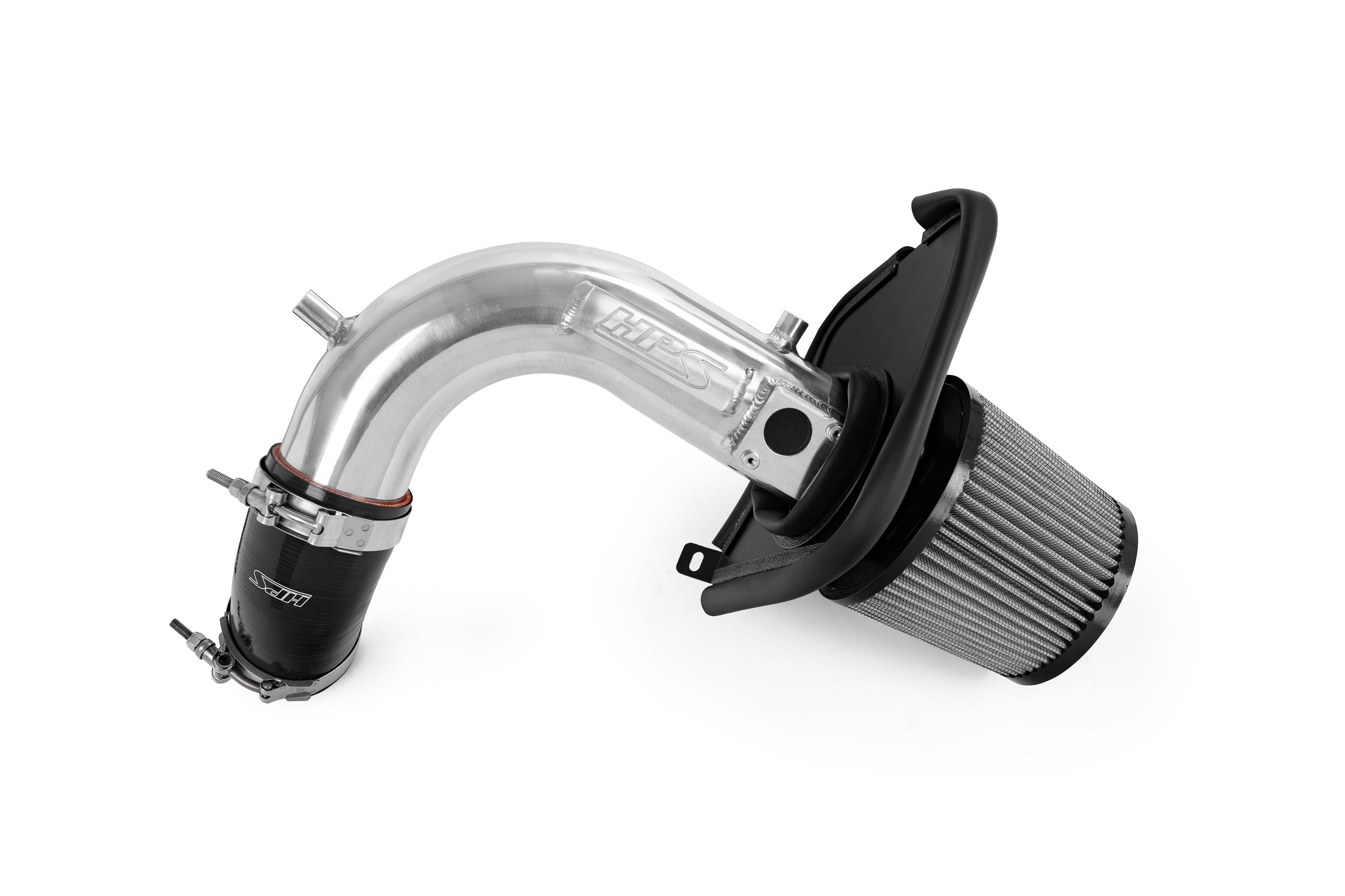 HPS Performance Air Intake Kit With Heat Shield 827-738P Polished - 827-738P