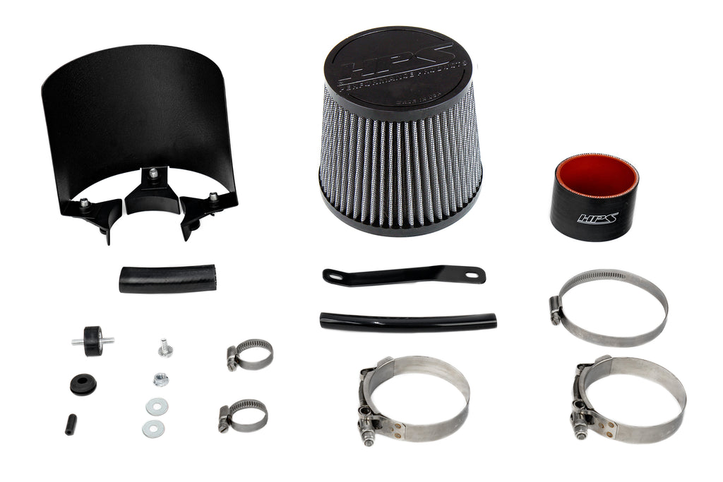 HPS Performance Air Intake Kit With Heat Shield 827-724WB Black - 827-724WB