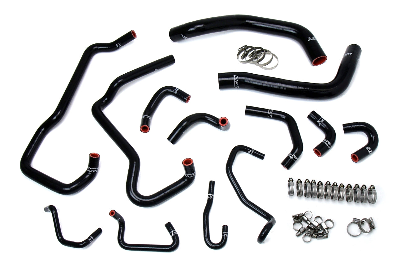 HPS Performance Hps Silicone Radiator And Heater Coolant Hose Kit 57 1581 Blk Black - 57-1581-BLK