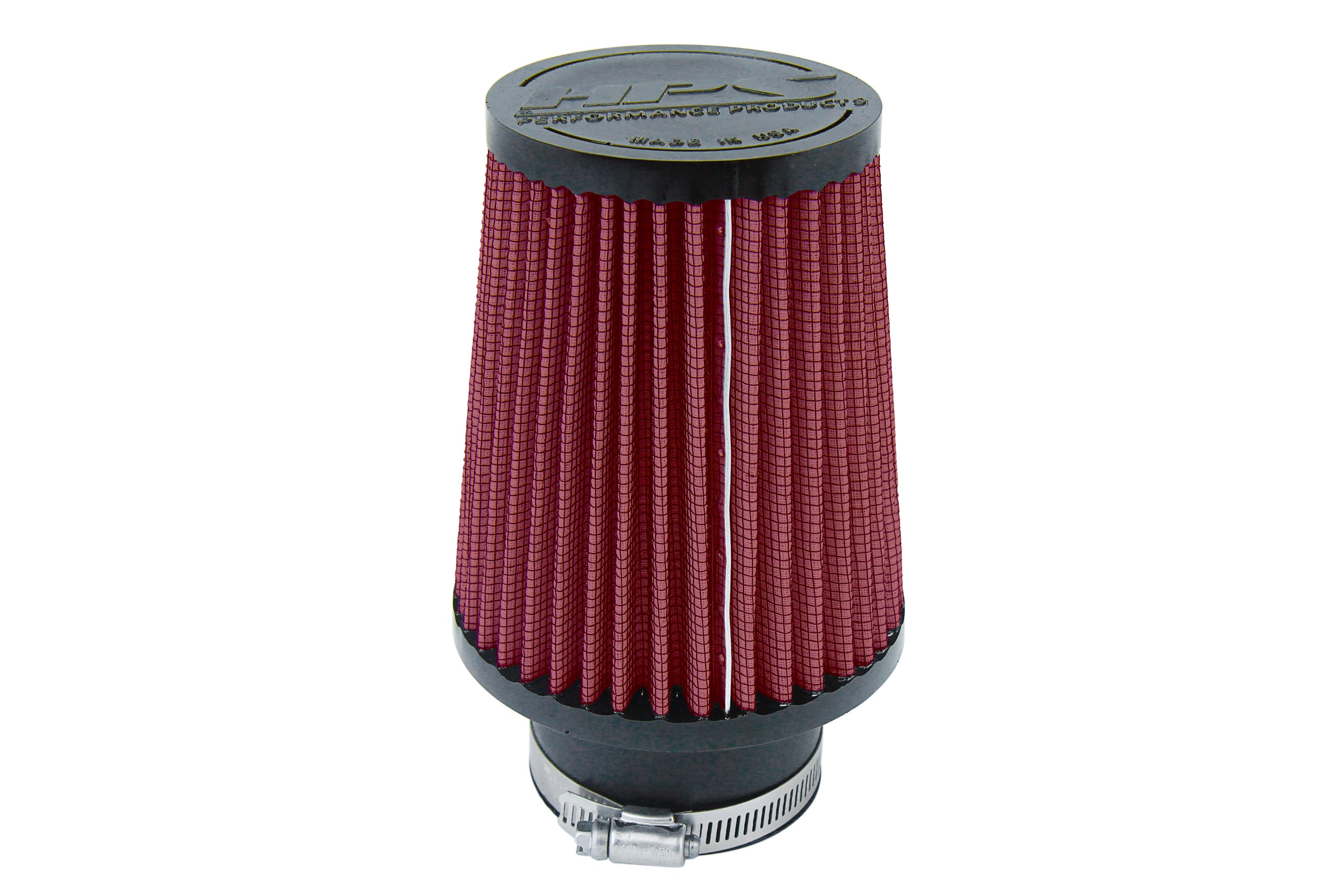 HPS Performance Air Filter 2-1/2" ID, 5-1/2" Element Length, 7-1/4" Overall Length, HPS-4295-RED