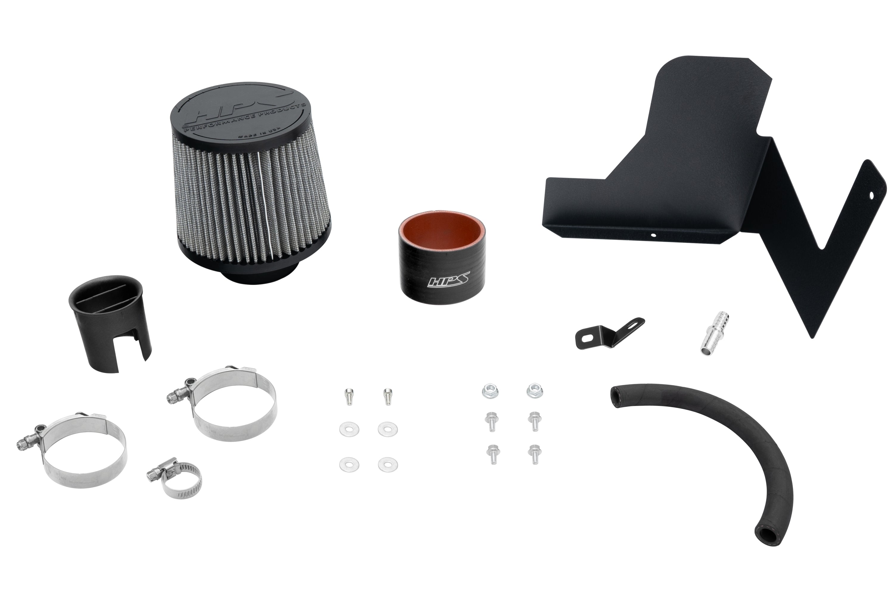 HPS Performance Air Intake Kit With Heat Shield 827-563P Polished - 827-563P