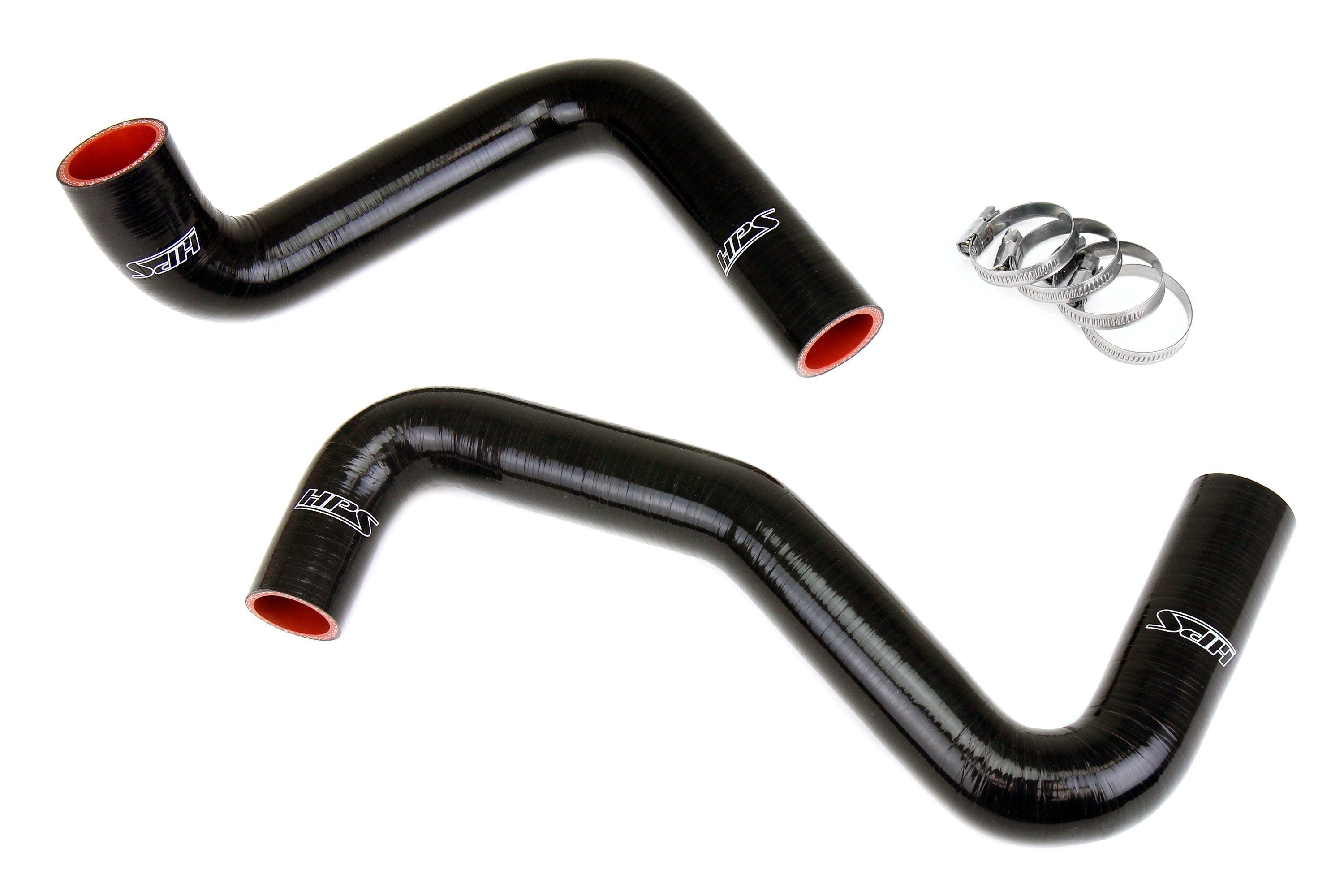 HPS Performance Hps Silicone Radiator Coolant Hose Kit 57 1956 Blk Black - 57-1956-BLK