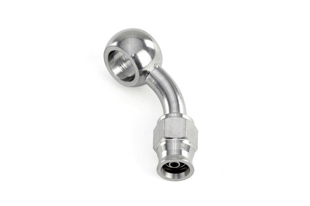 HPS Performance 350 Series AN -3 Push-On 45 Degree Banjo Hose End 350-4503SSB