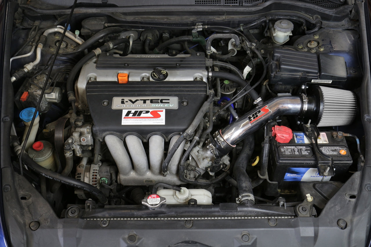 HPS Performance Air Intake Kit With Heat Shield 827-173BL Blue - 827-173BL