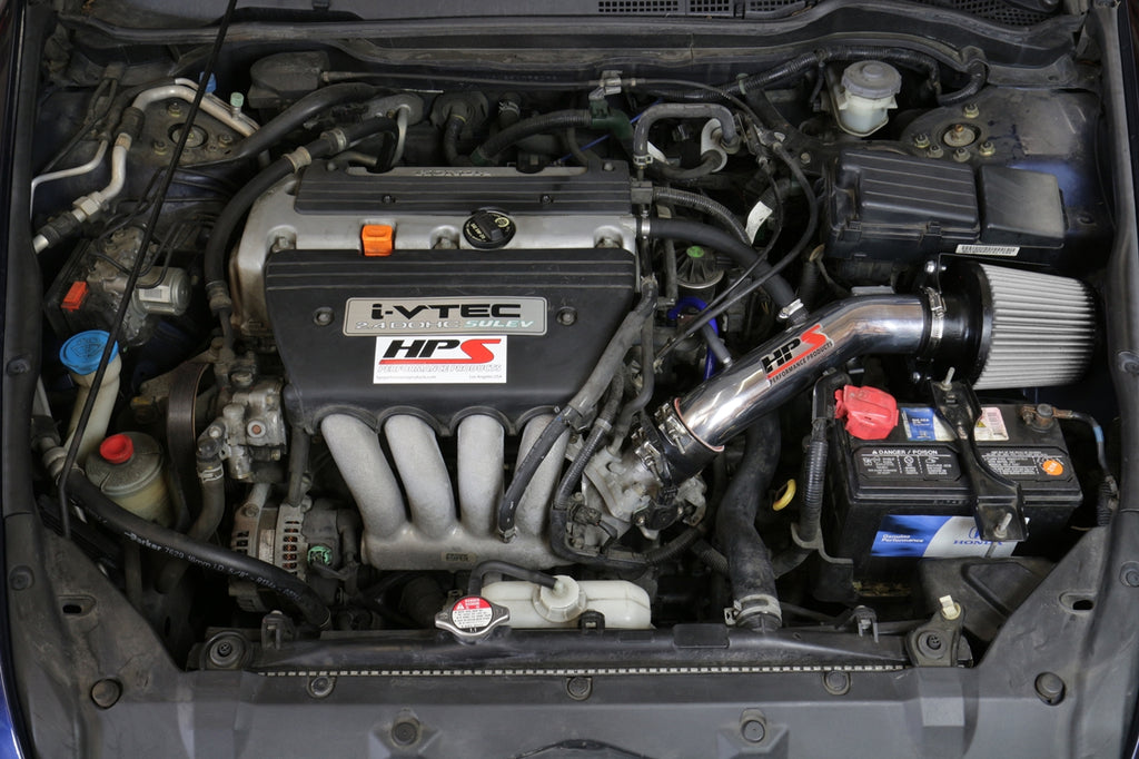 HPS Performance Air Intake Kit With Heat Shield 827-173R Red - 827-173R