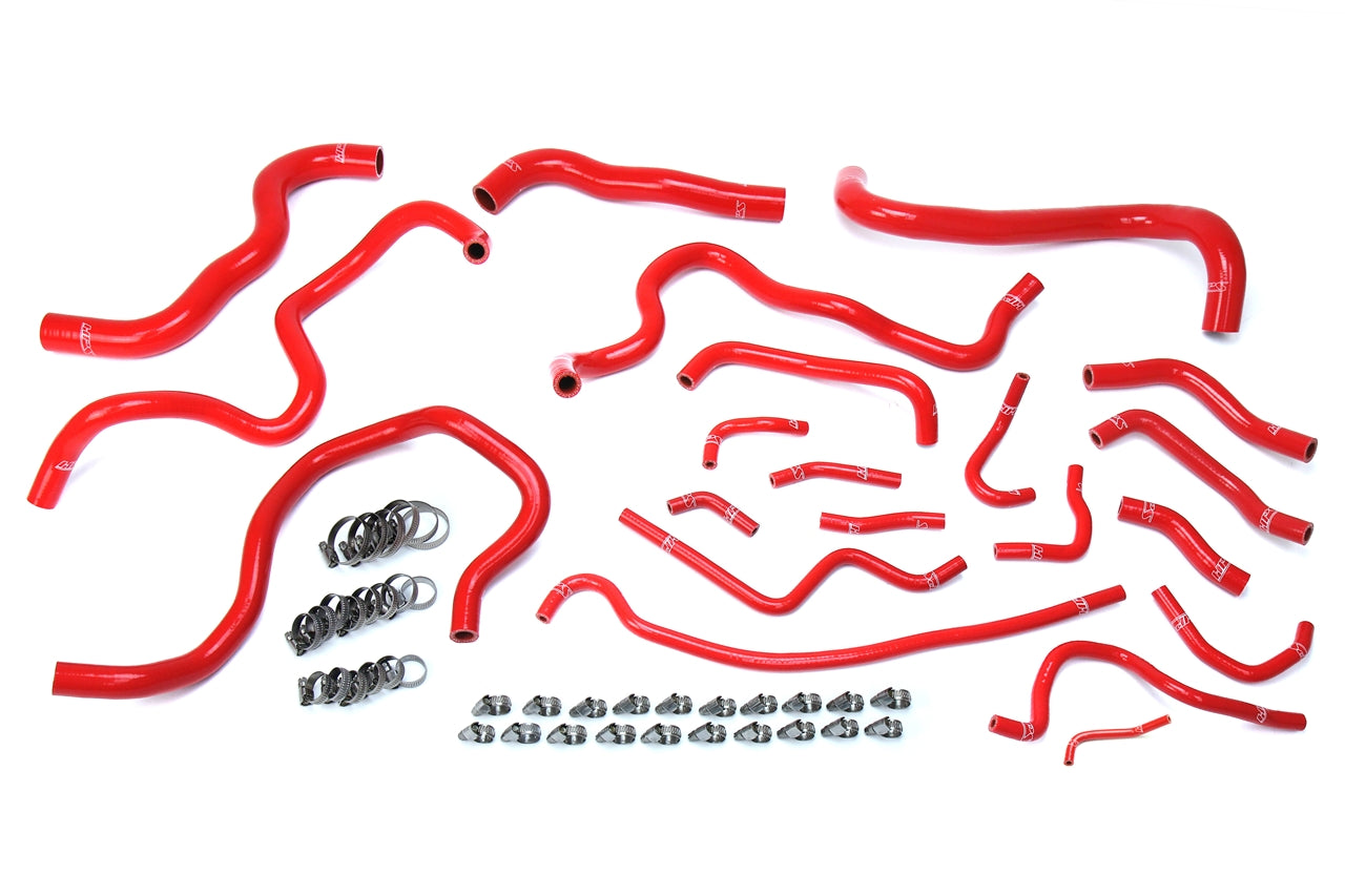 HPS Performance Hps Silicone Radiator And Heater Coolant Hose Kit 57 1608 Red Red - 57-1608-RED